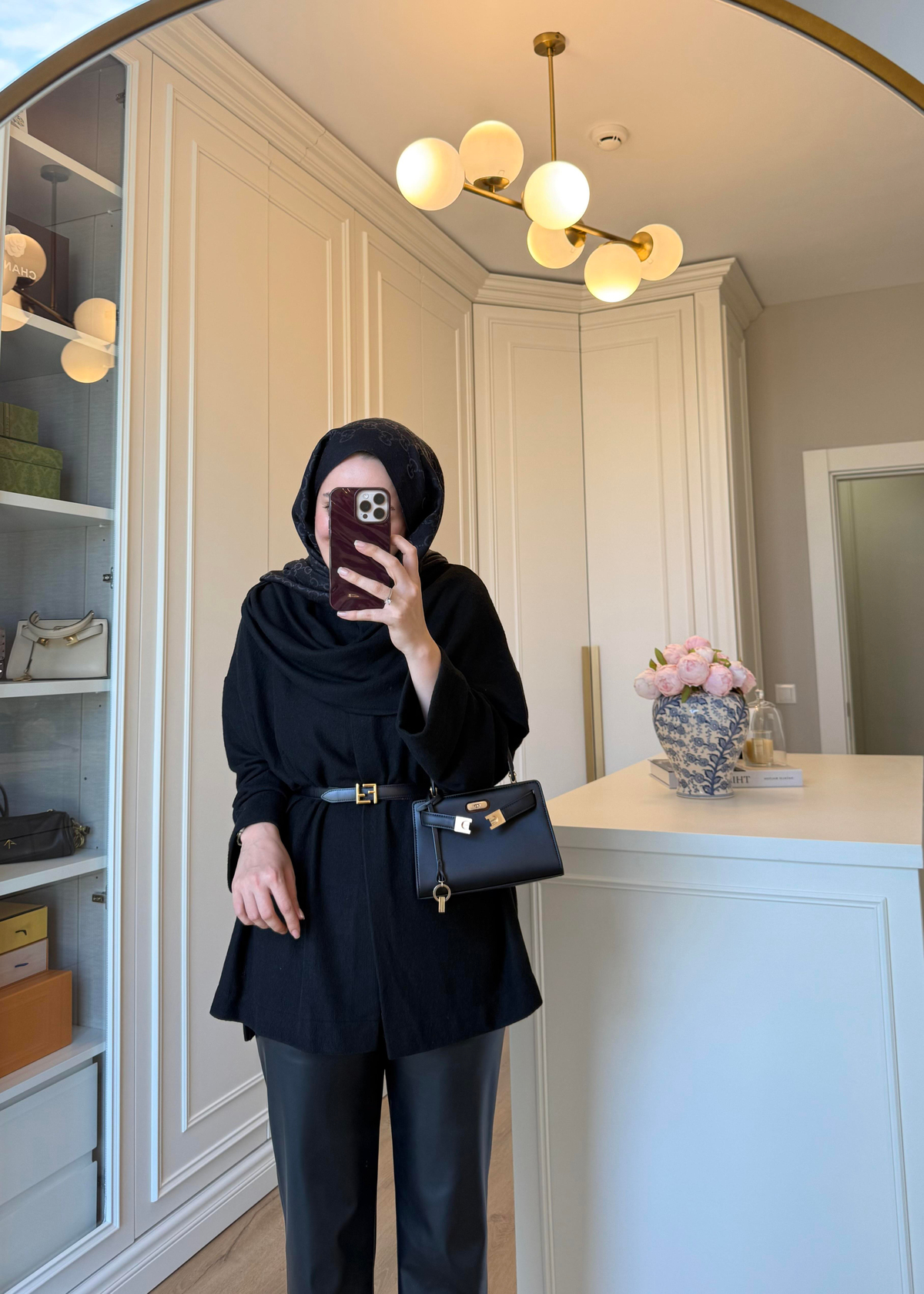 Şal Kapama Detaylı Hırka Siyah