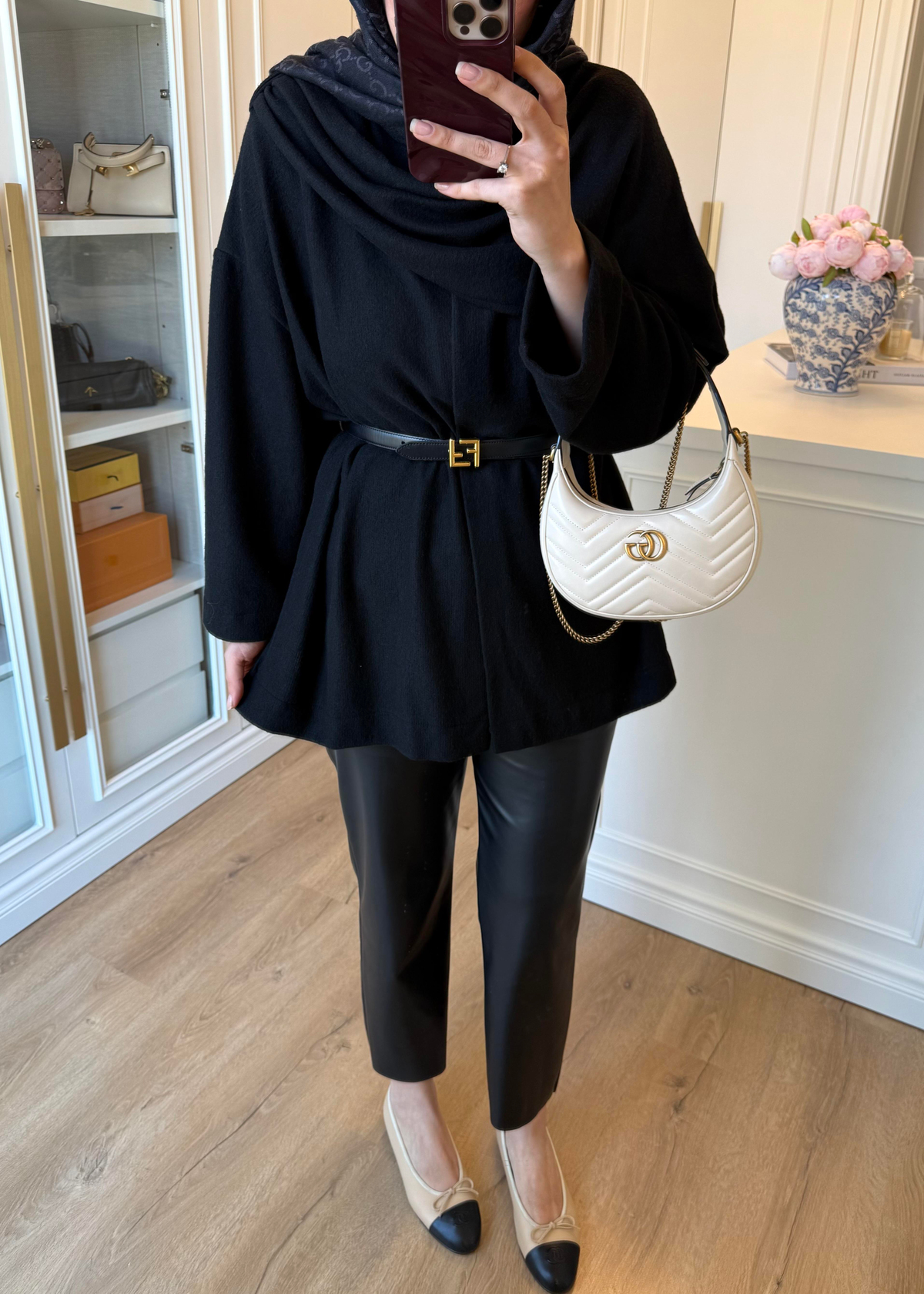 Şal Kapama Detaylı Hırka Siyah