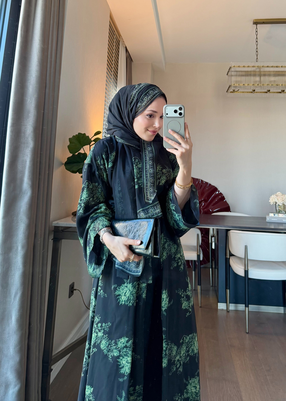 Şallı Zen Abaya Zümrüt