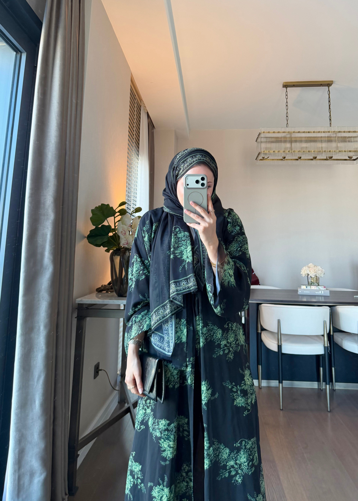Şallı Zen Abaya Zümrüt