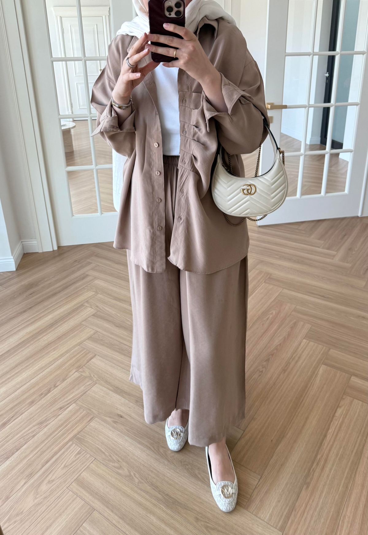 Sandy Dikişli Takım Vizon