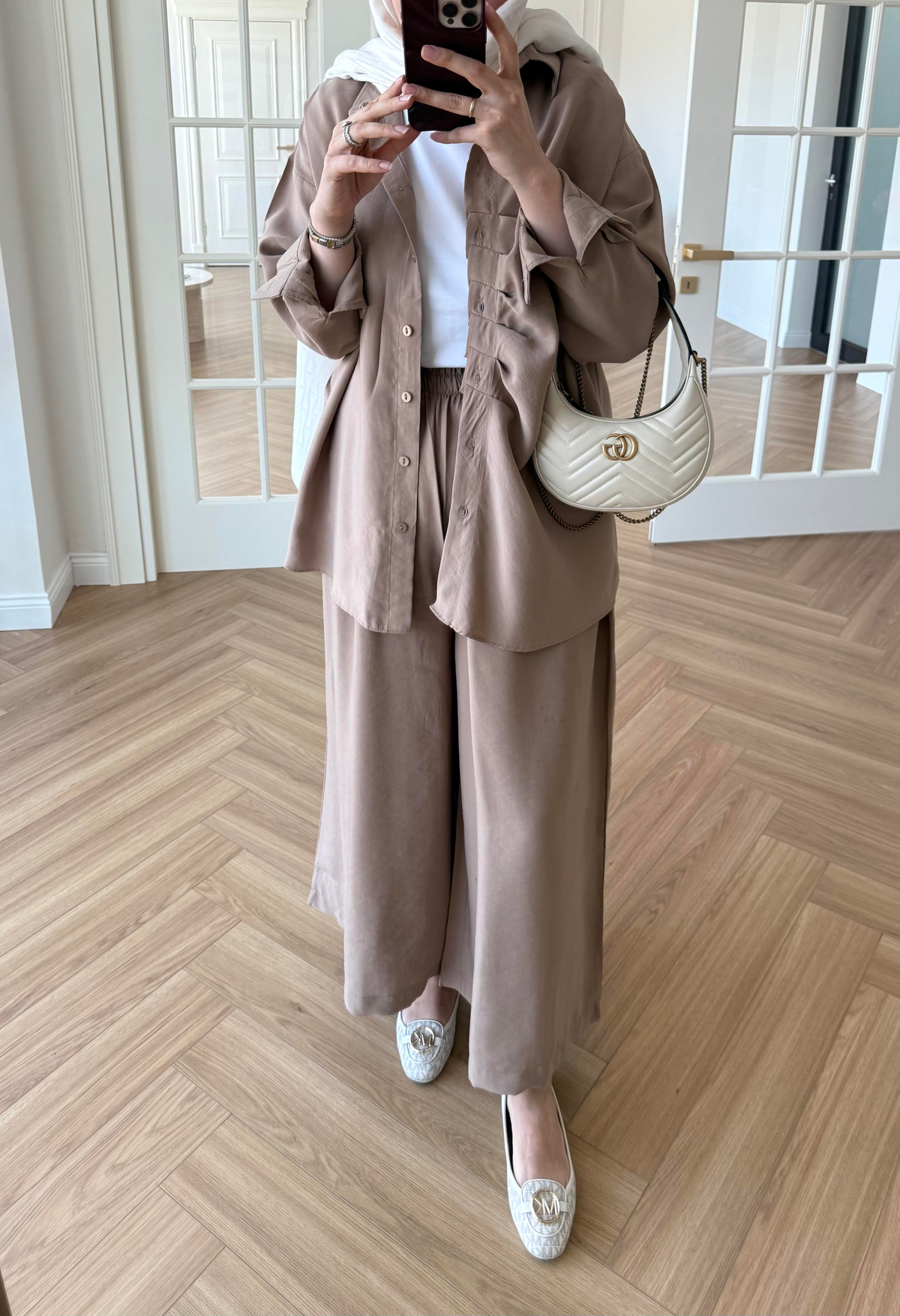 Sandy Dikişli Takım Vizon