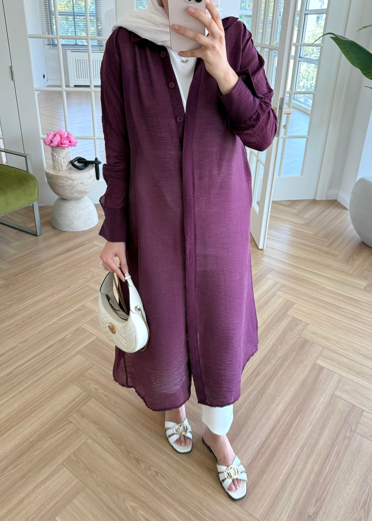 Sissy Gömlek Mürdüm 