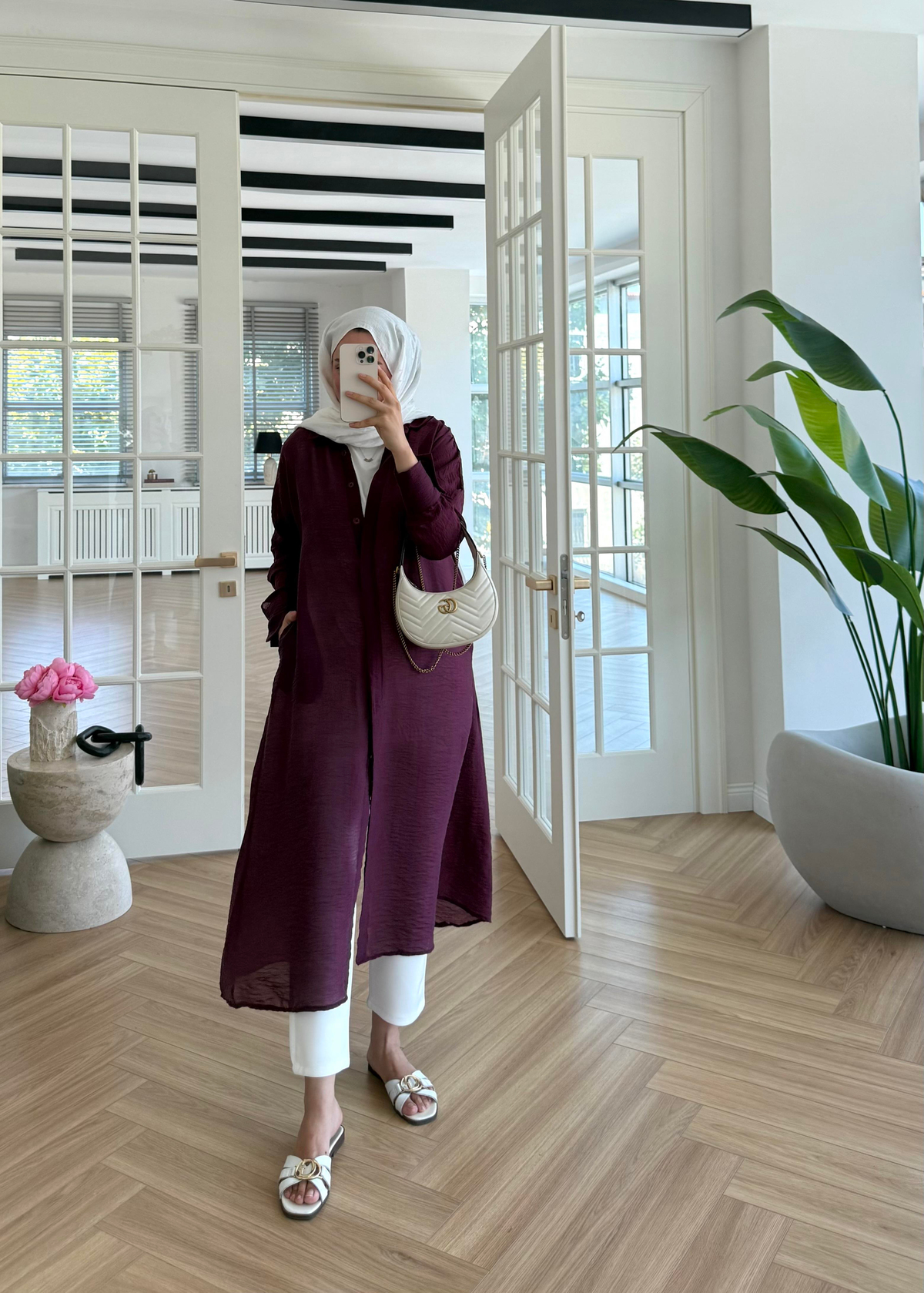 Sissy Gömlek Mürdüm 