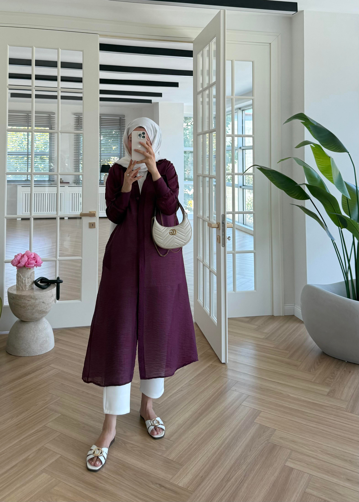 Sissy Gömlek Mürdüm 