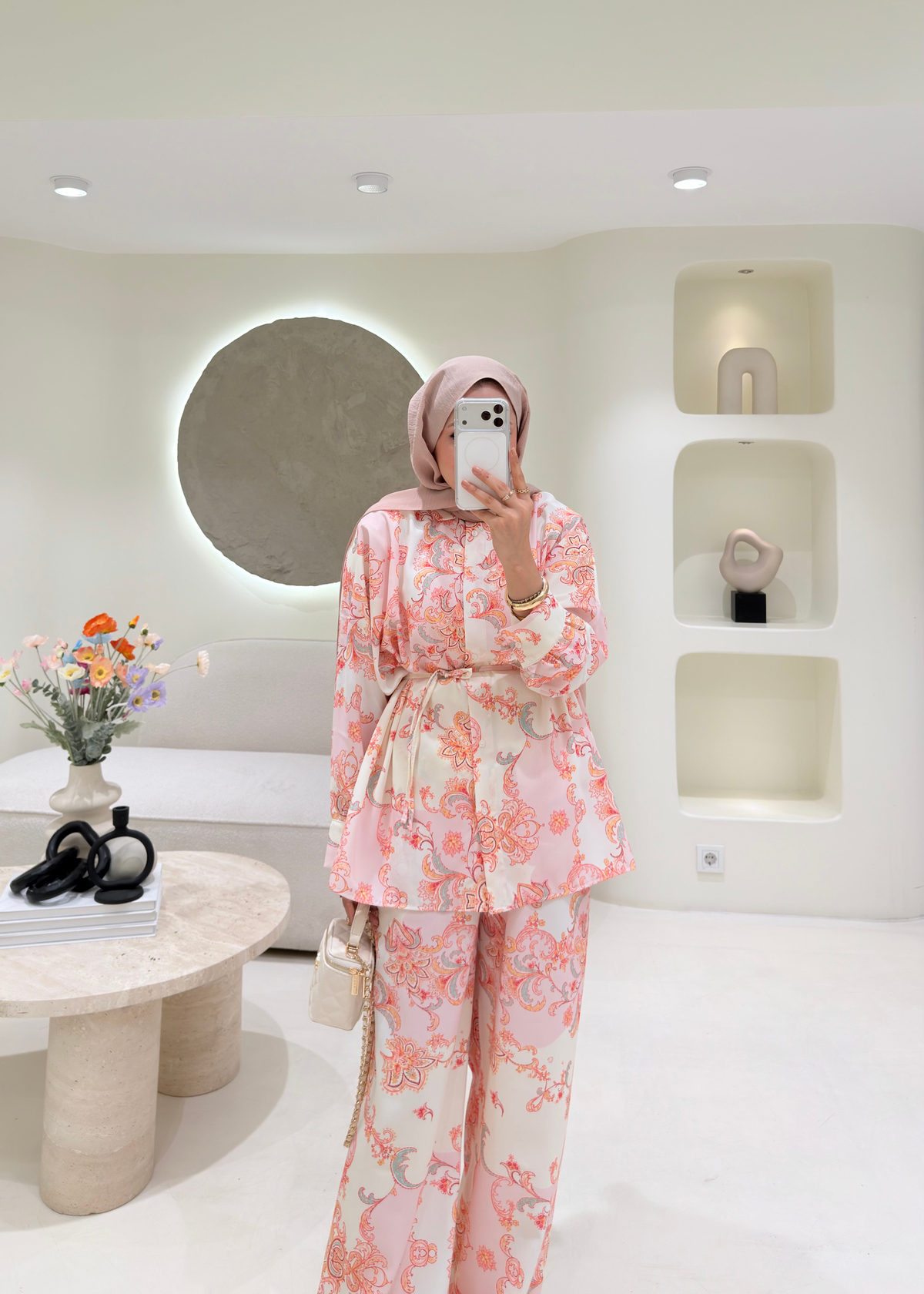 Sofia Desenli Takım Pembe