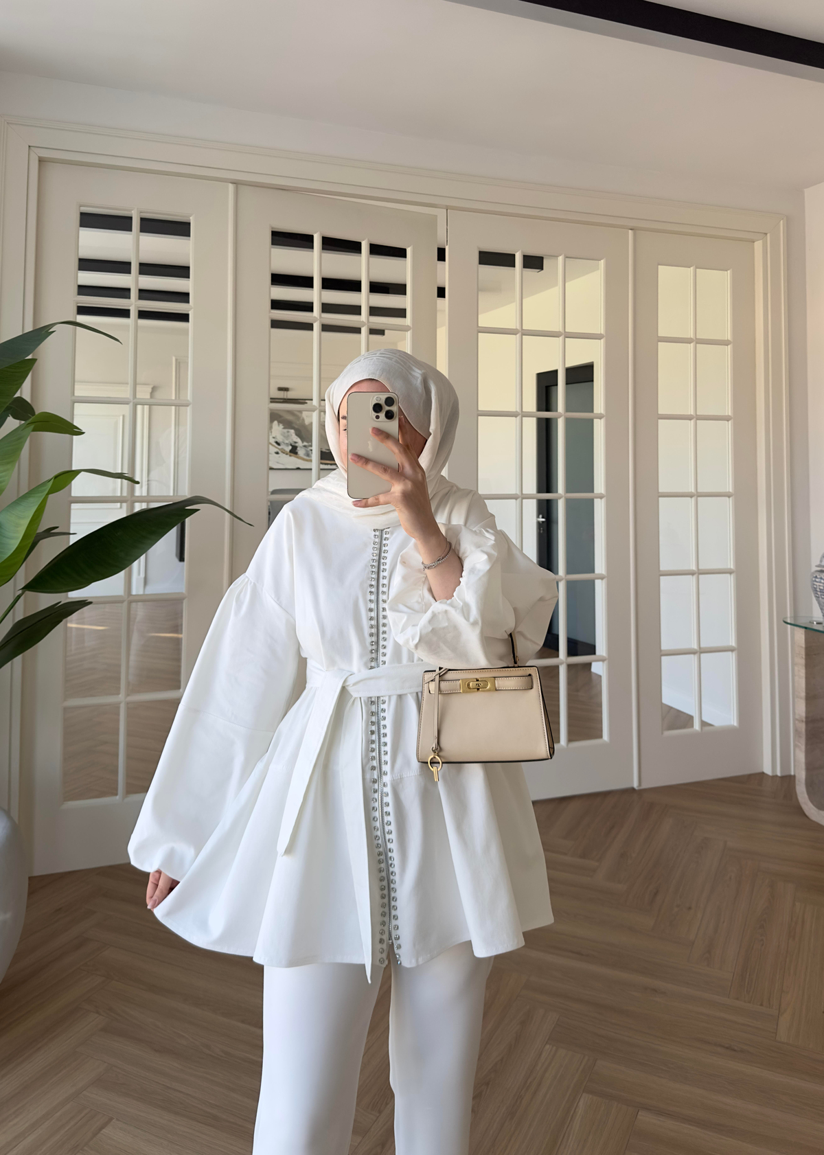 Sovera Denim Ceket Ekru