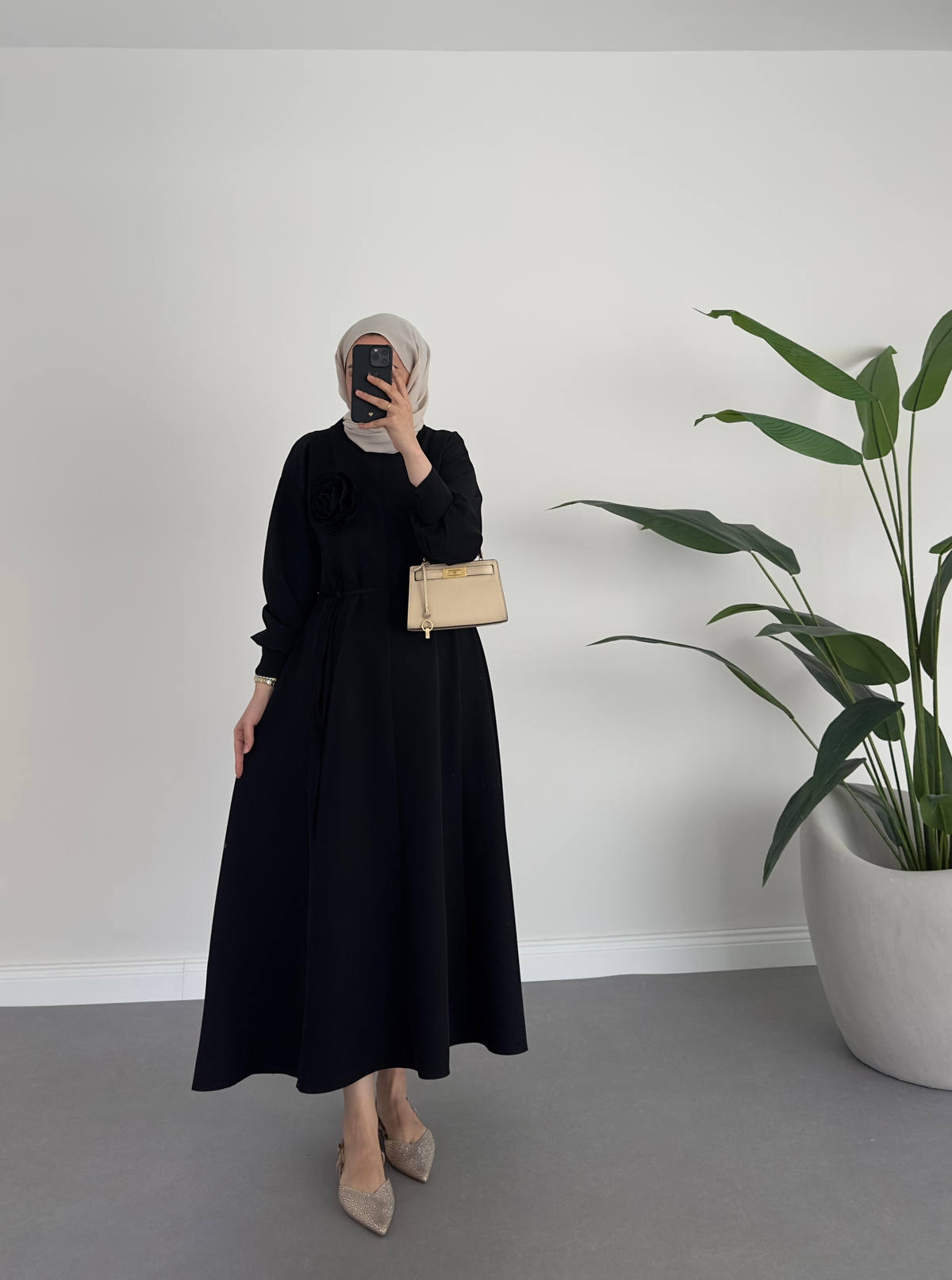 Sovera Elbise Siyah