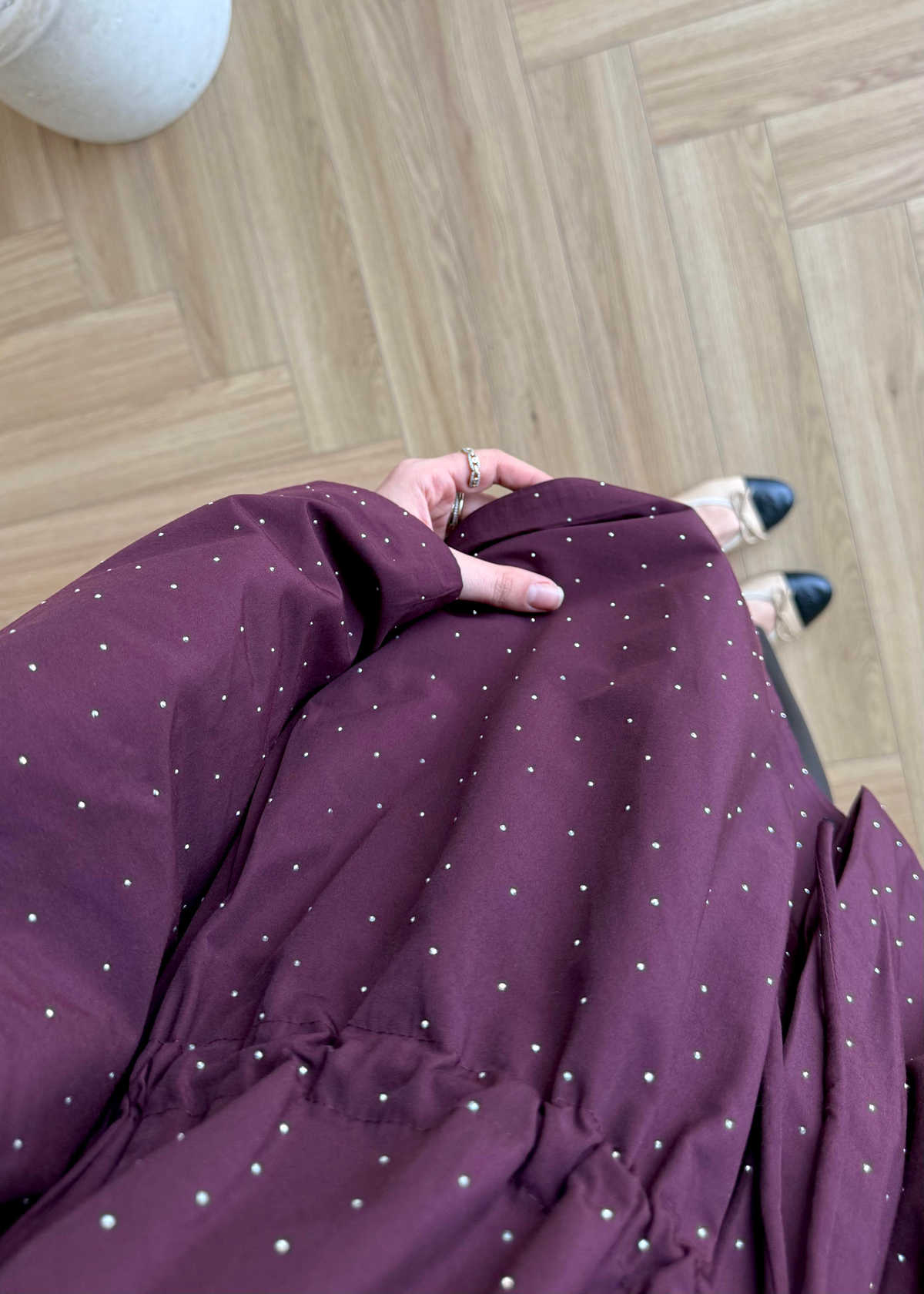 Taşlı Trenç Mürdüm