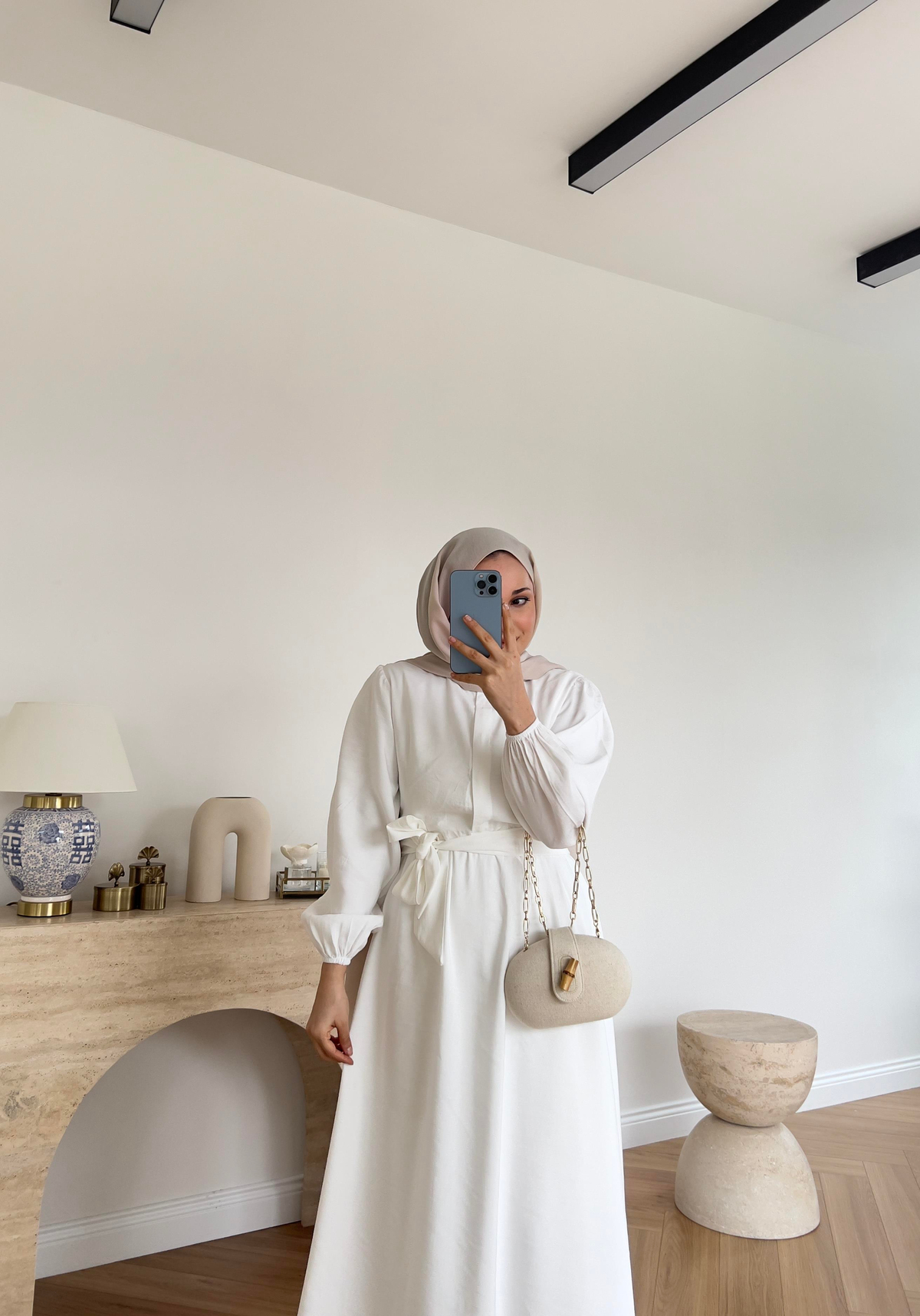 Tensel Comfy Elbise Beyaz