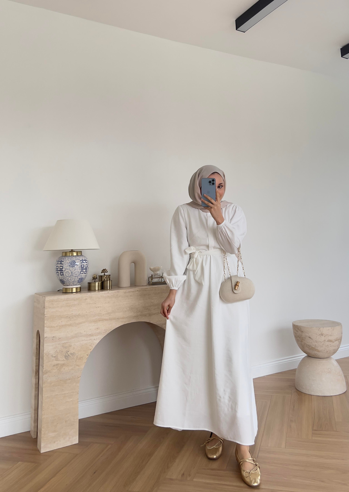 Tensel Comfy Elbise Beyaz