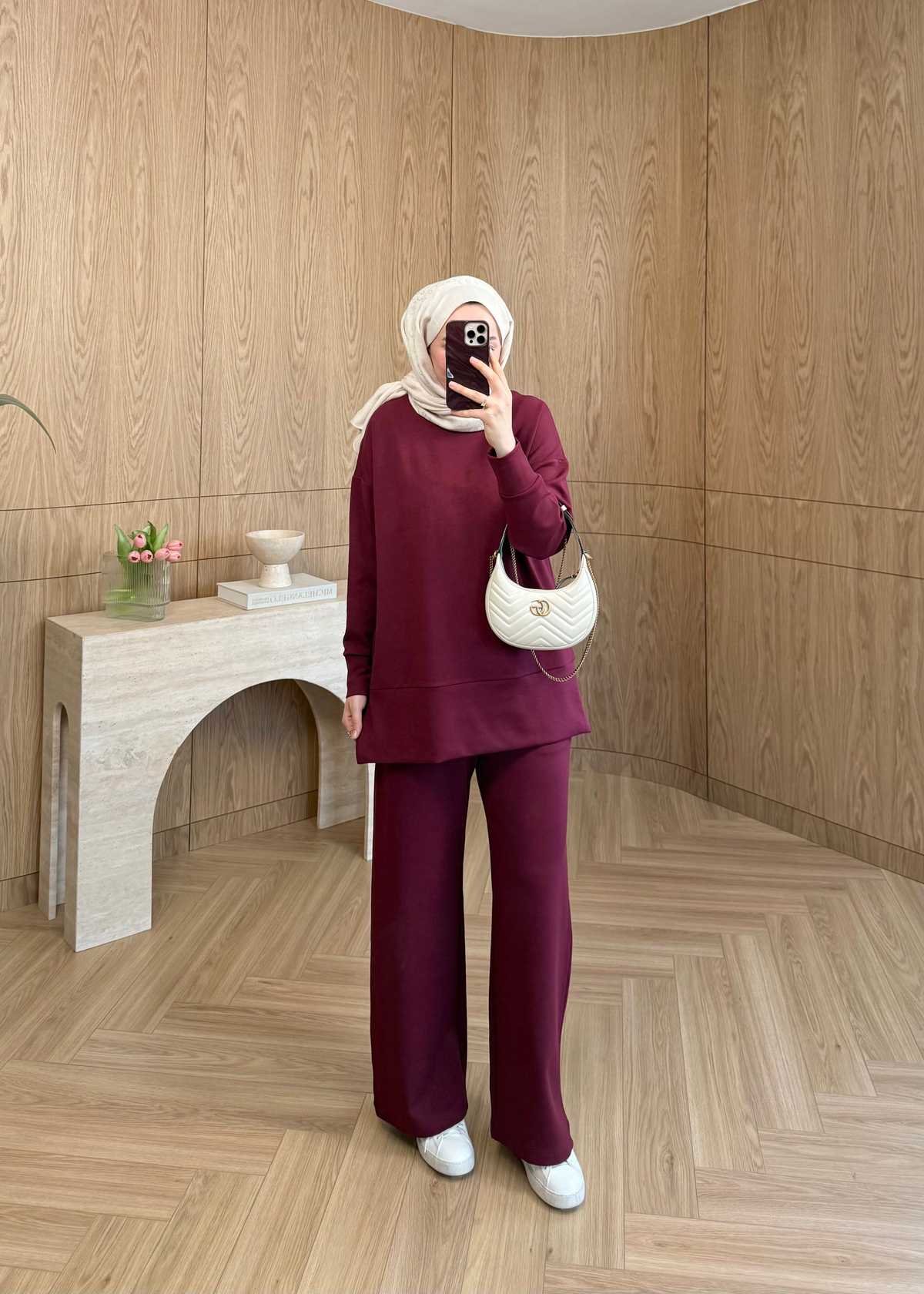 Valen Oysho Takım Bordo