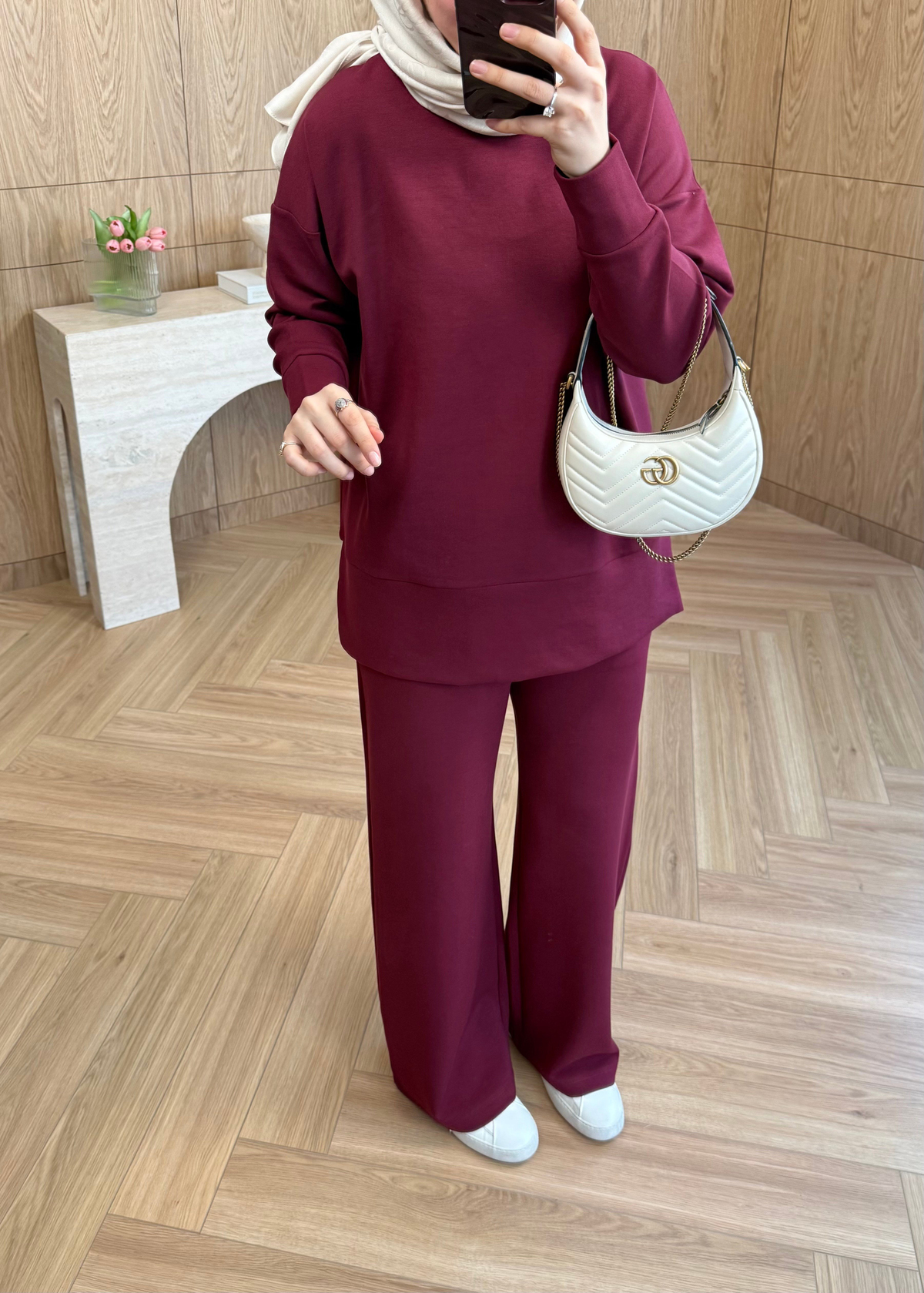 Valen Oysho Takım Bordo