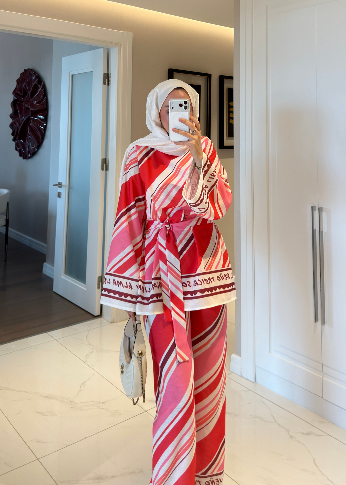 Vela Desenli Takım Pembe