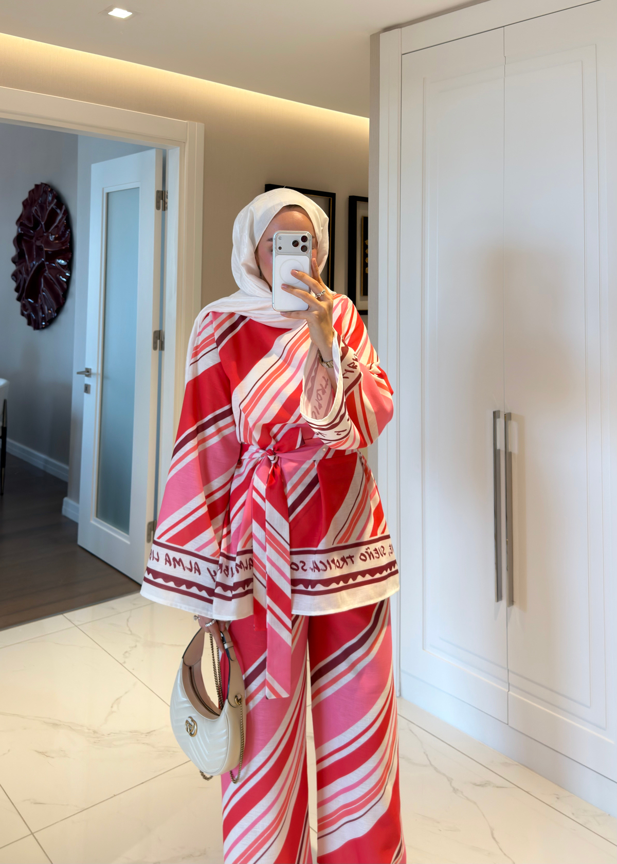 Vela Desenli Takım Pembe