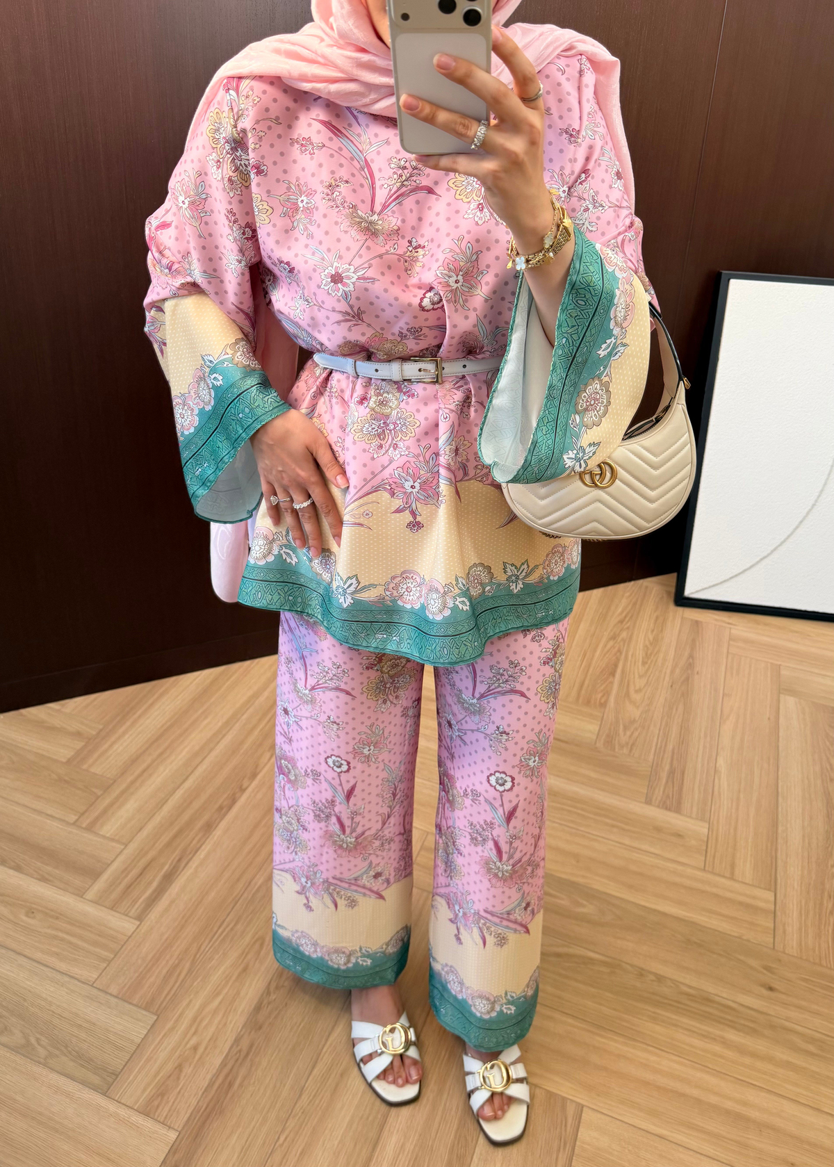 Hawai Pantolon Takım Pembe 