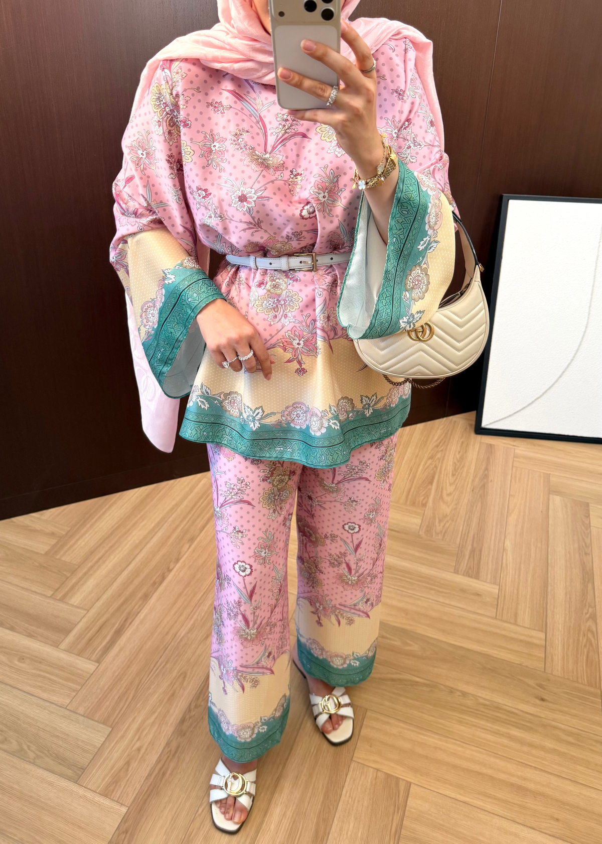 Hawai Pantolon Takım Pembe 