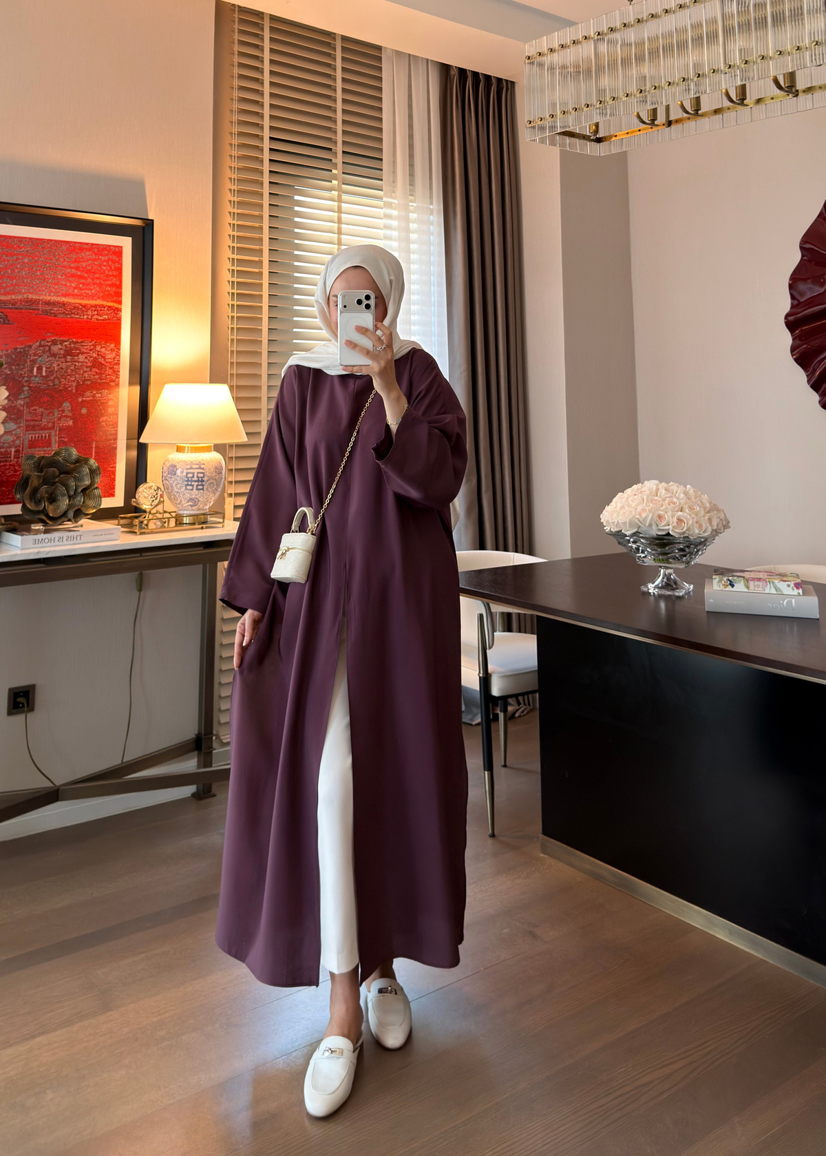 Yırtmaçlı Modal Tunik Mürdüm