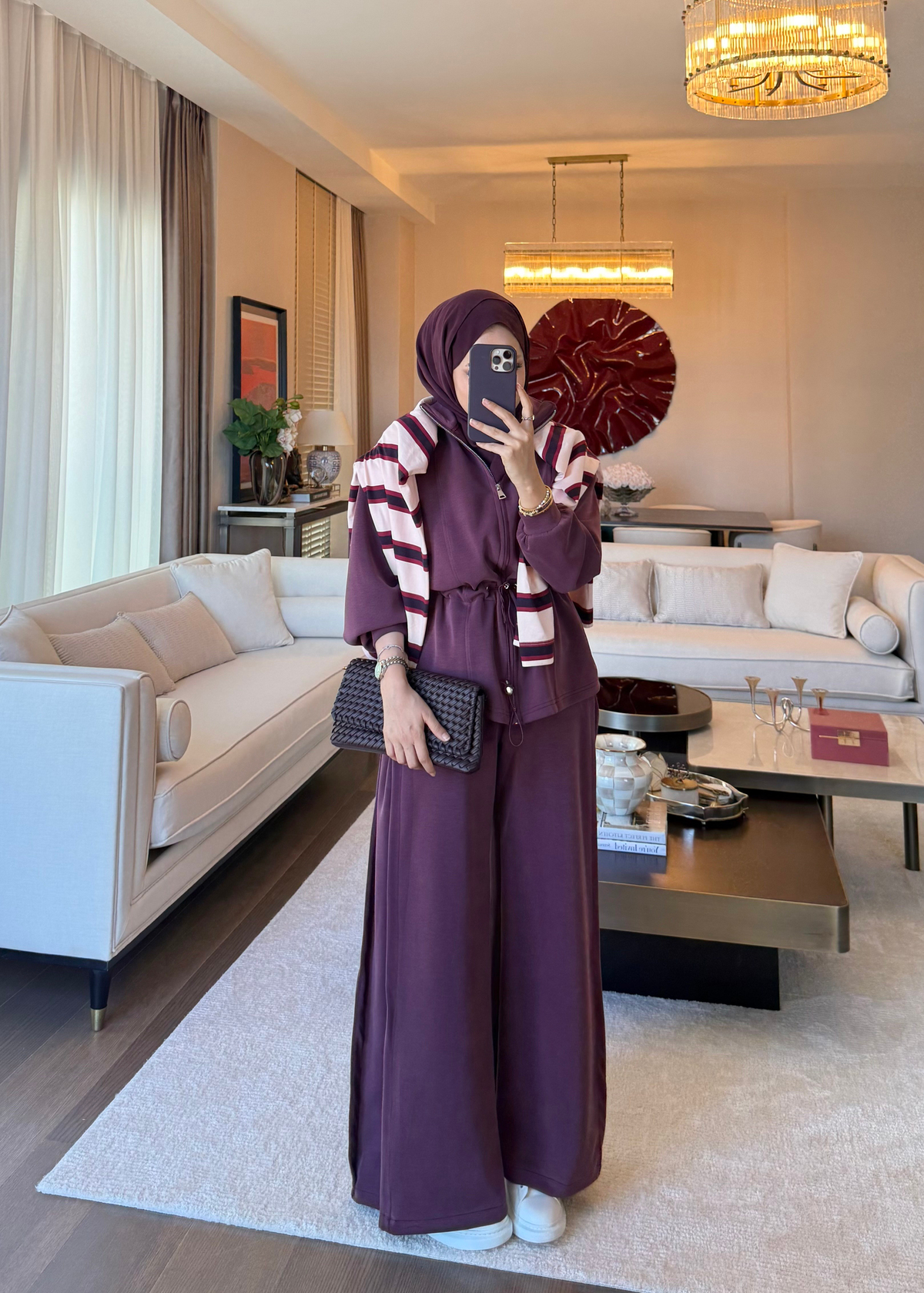 Yüksek Yaka Oysho Takım Mürdüm
