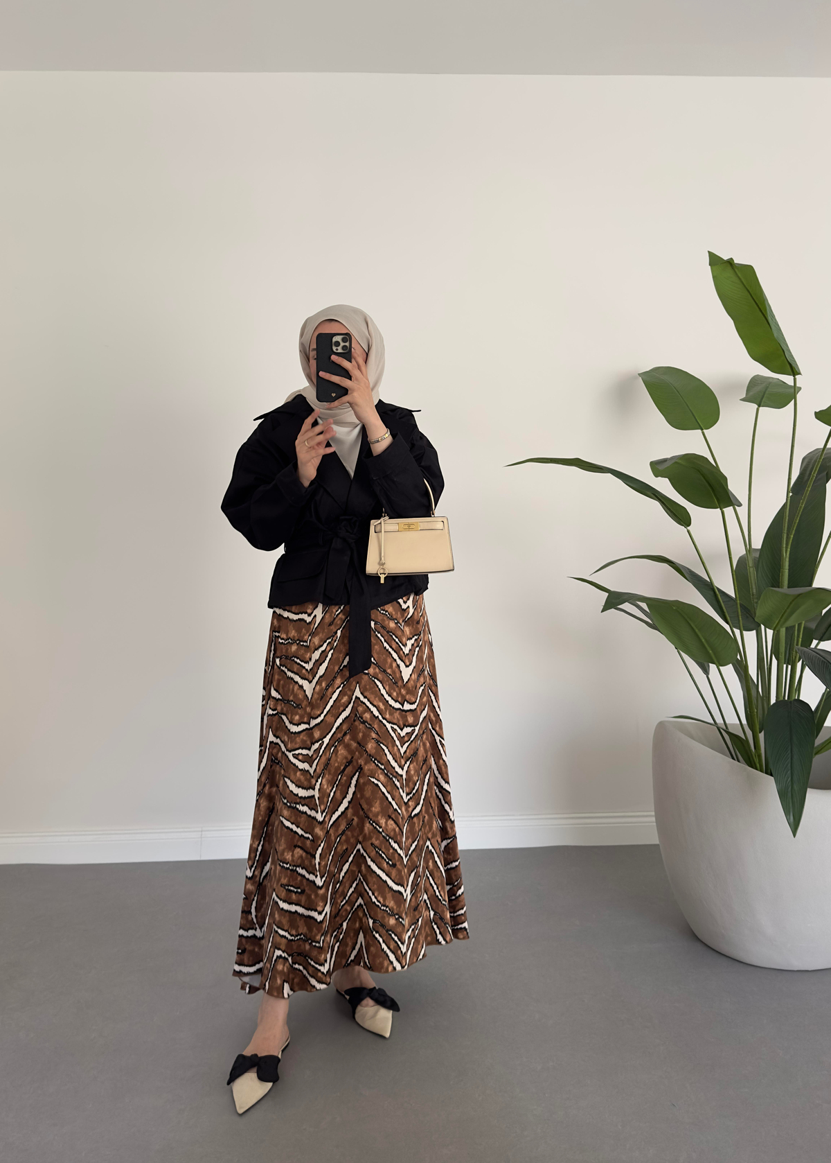 Zebra Saten Etek Kahve