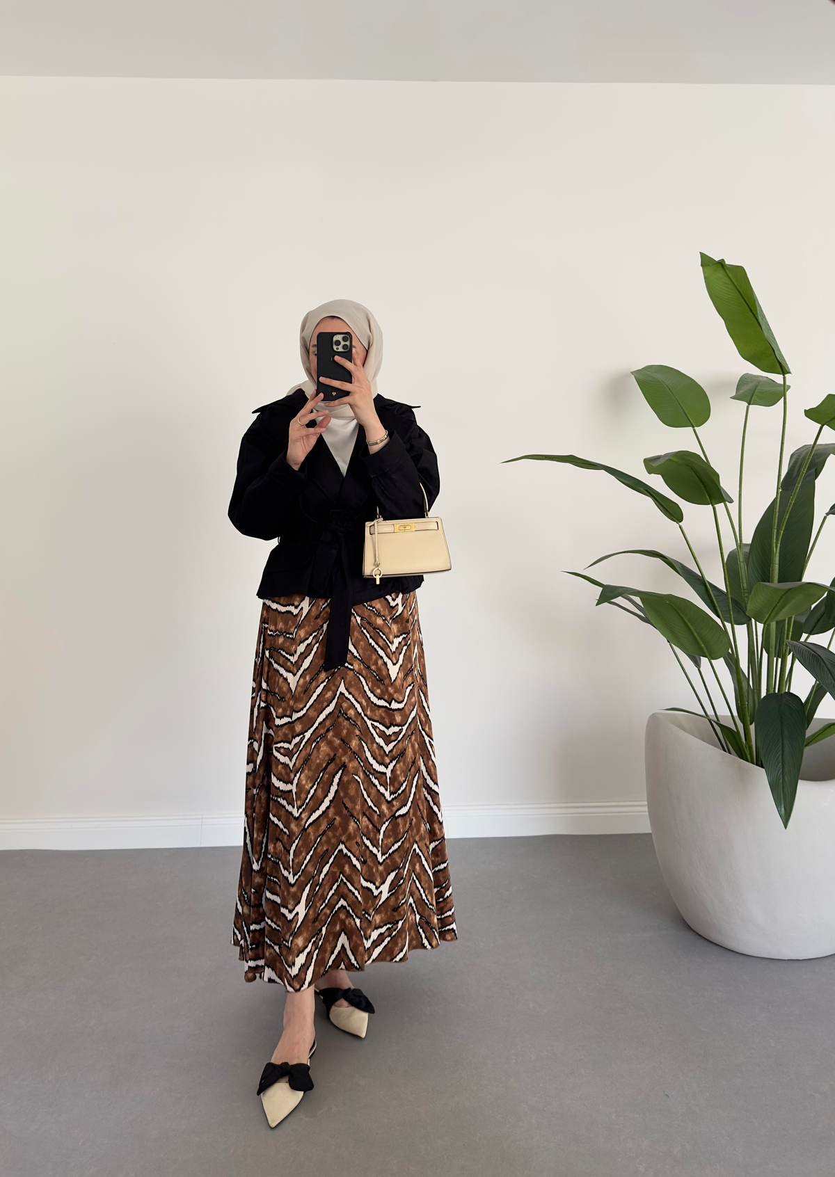 Zebra Saten Etek Kahve