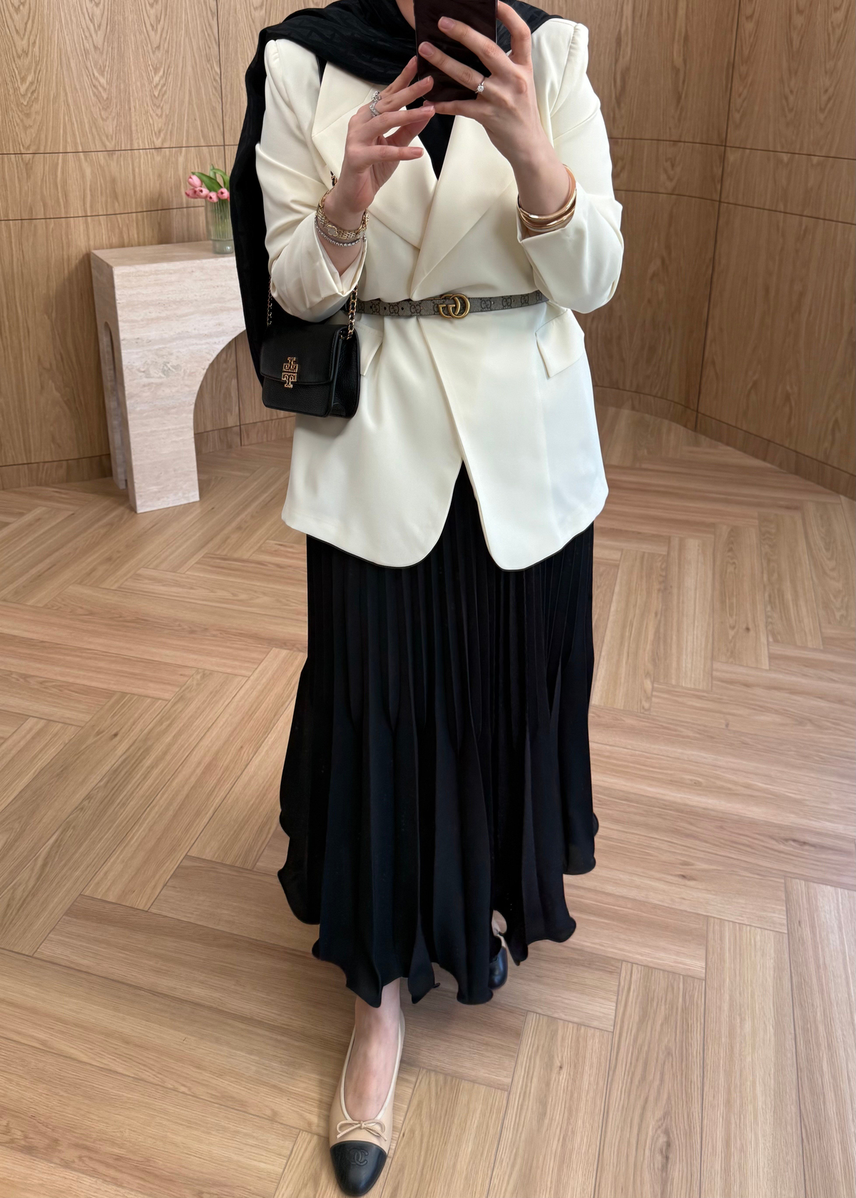 ZR Model Tek Düğmeli Blazer Ekru