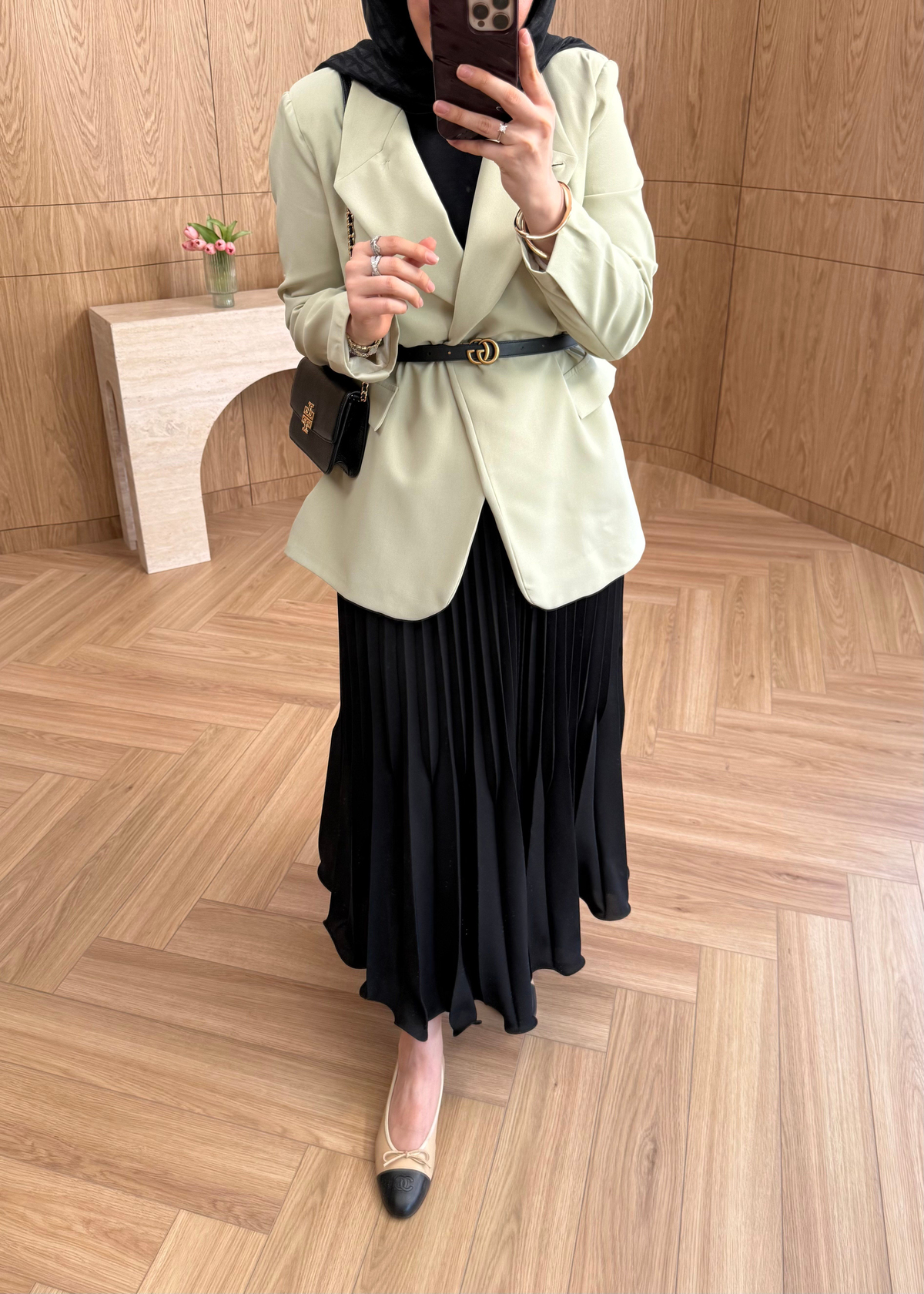 ZR Model Tek Düğmeli Blazer Mint