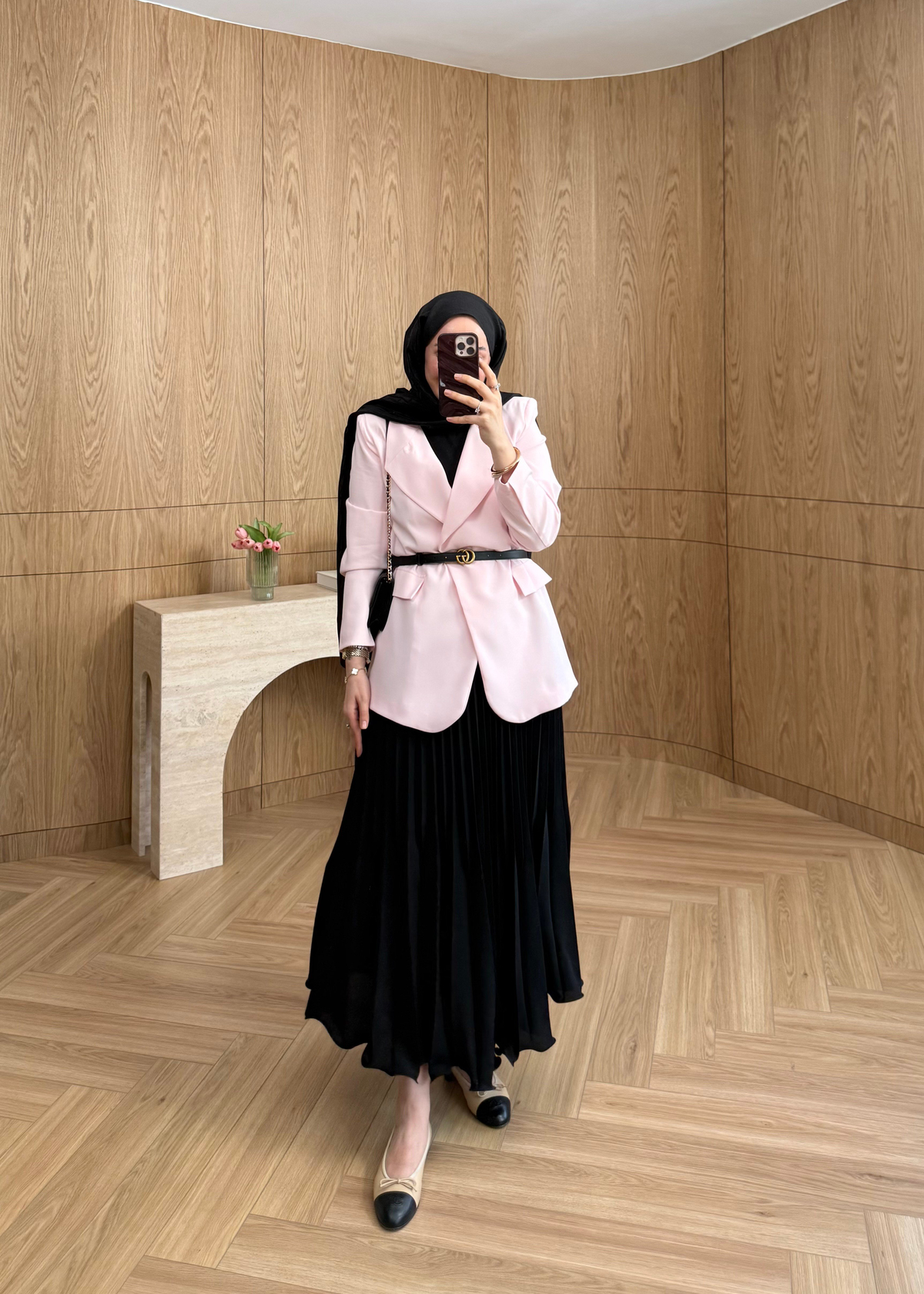 ZR Model Tek Düğmeli Blazer Pembe