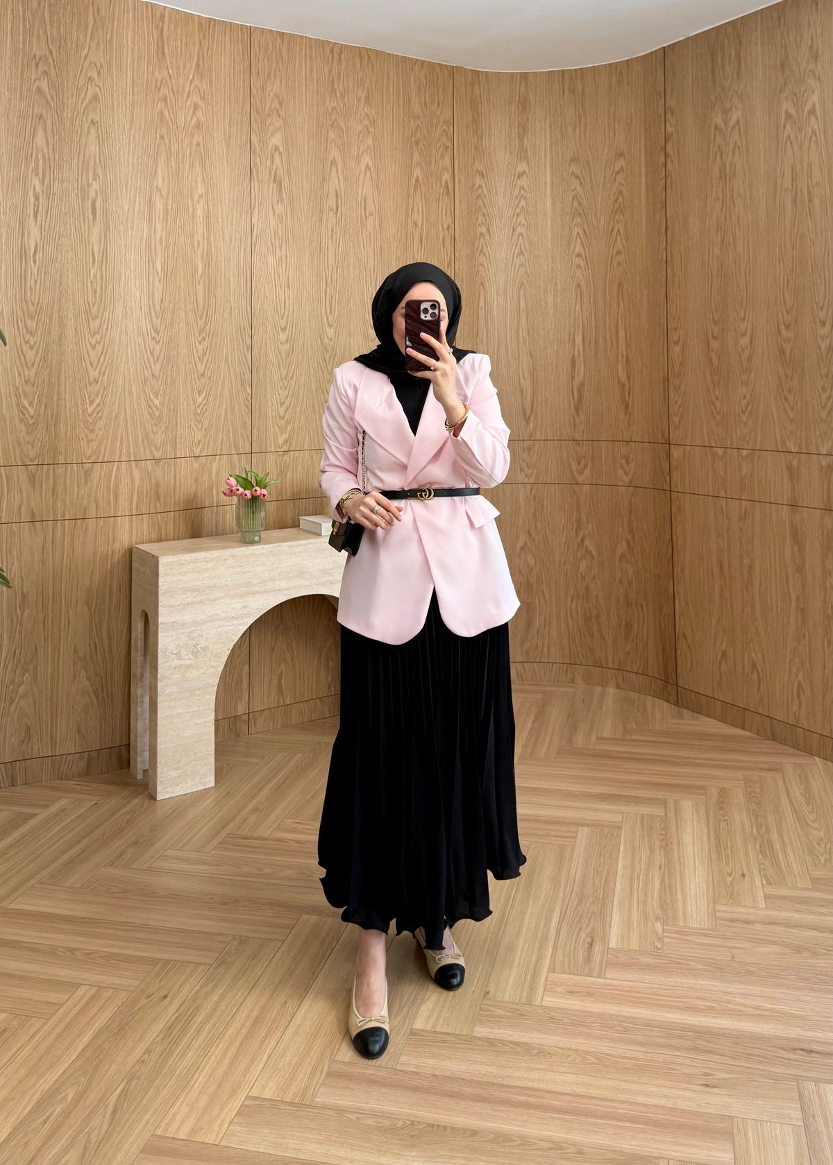 ZR Model Tek Düğmeli Blazer Pembe