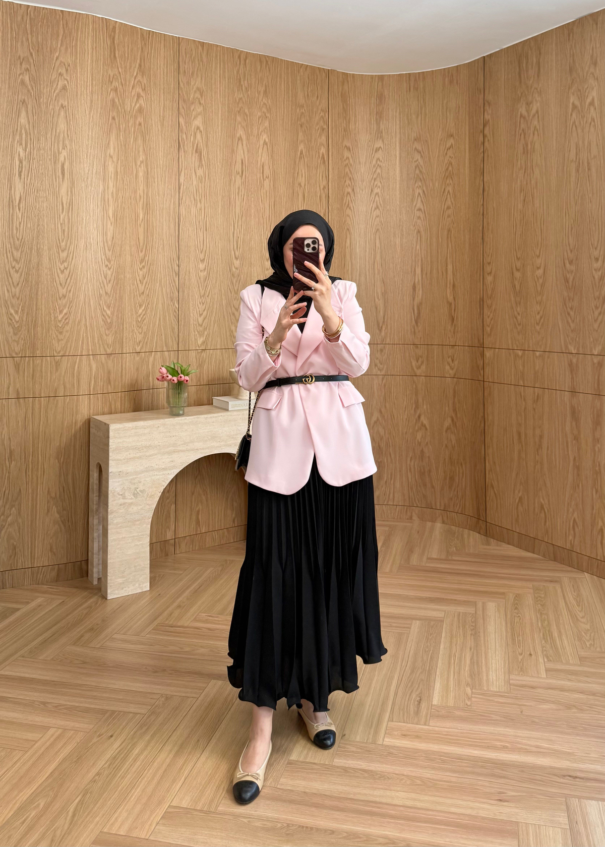 ZR Model Tek Düğmeli Blazer Pembe