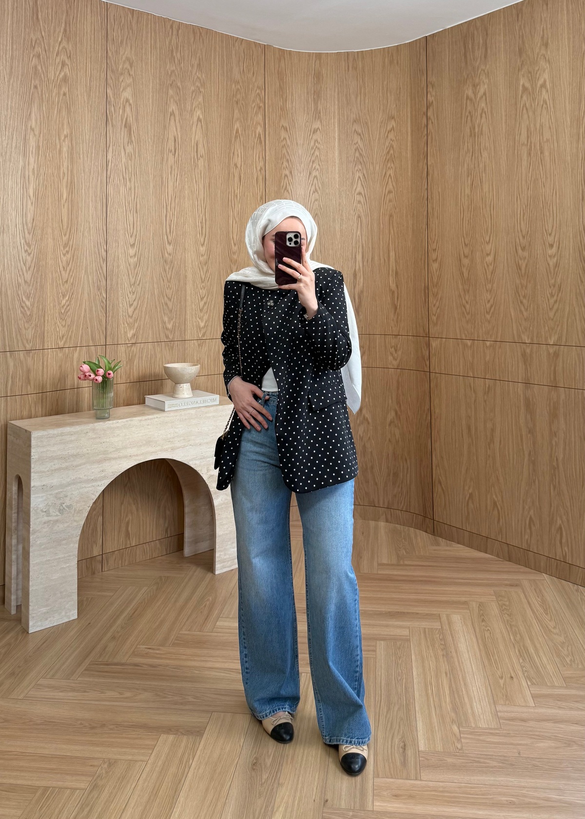 ZR Model Tek Düğmeli Puantiyeli Blazer