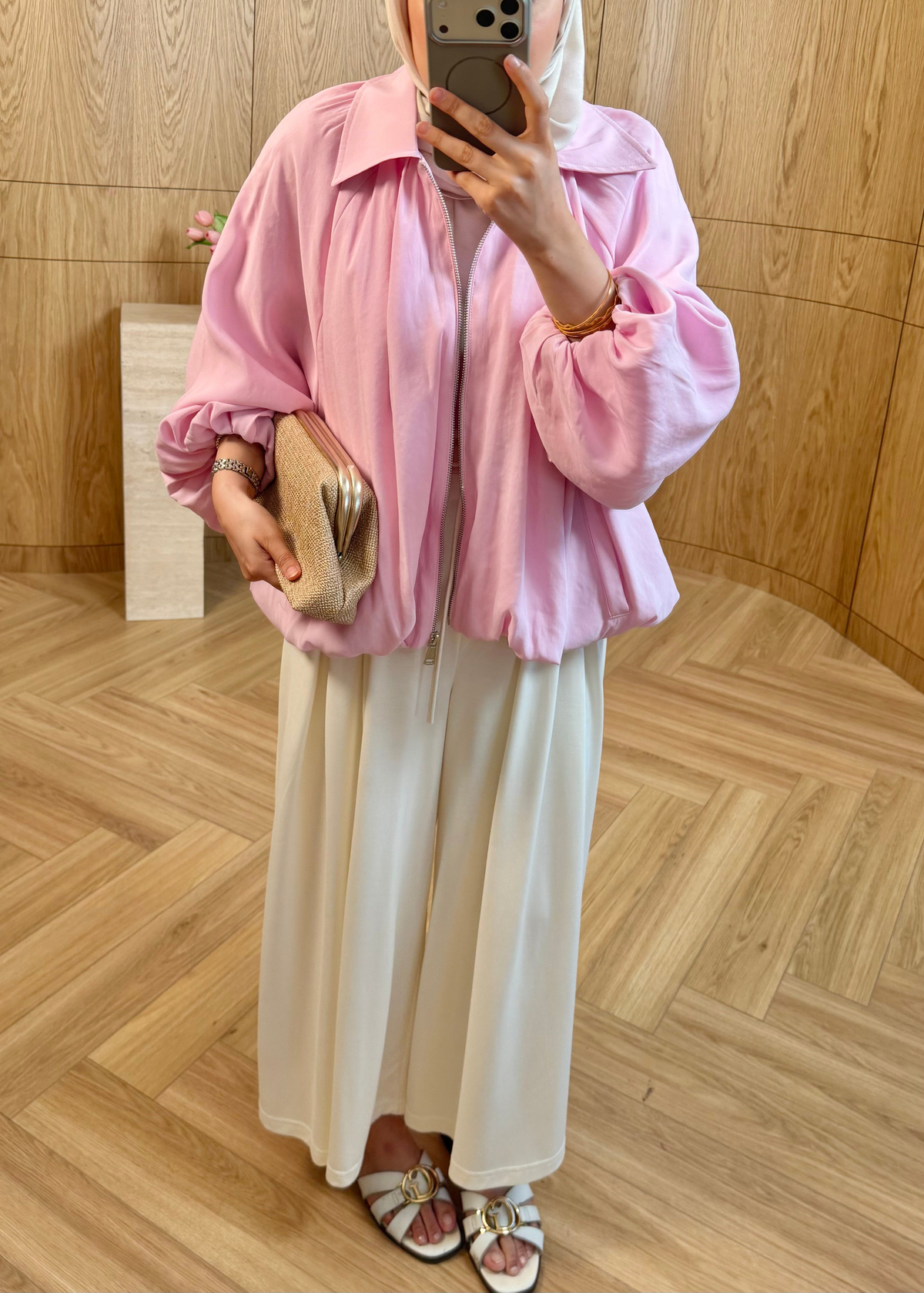 ZR Muadil Bomber Ceket Pembe