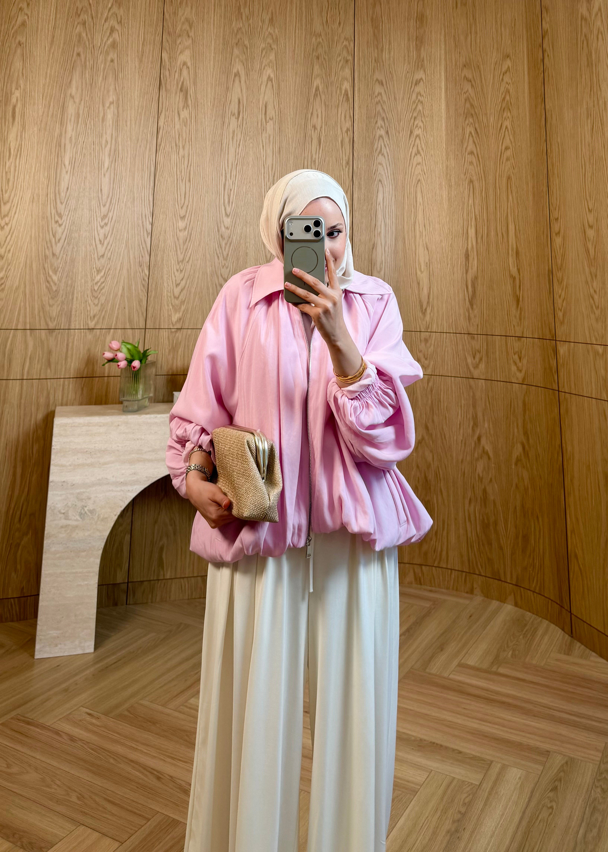 ZR Muadil Bomber Ceket Pembe