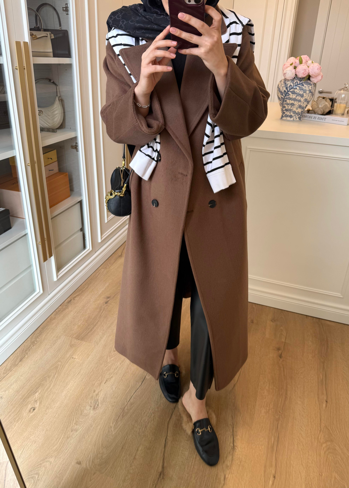 ZR Muadili Oversize Kaşe Kaban Kahverengi