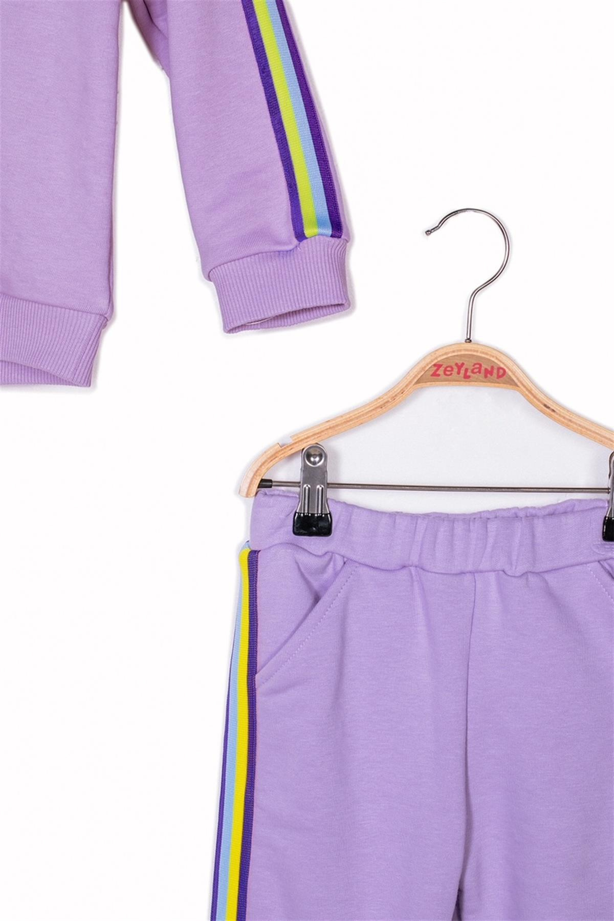 Kız Bebek Şeritli Eşofman Takımı