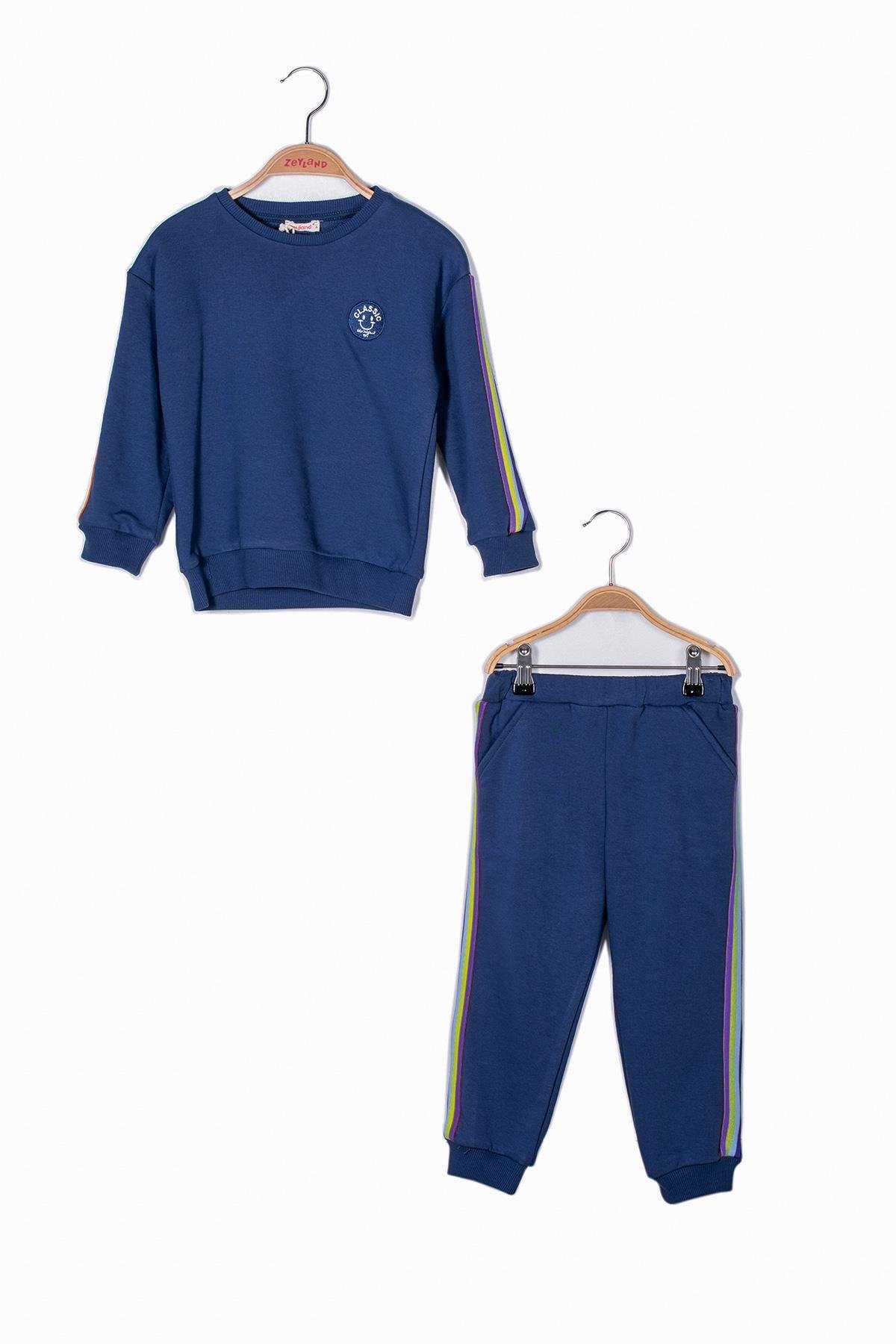 Kız Bebek Şeritli Eşofman Takımı