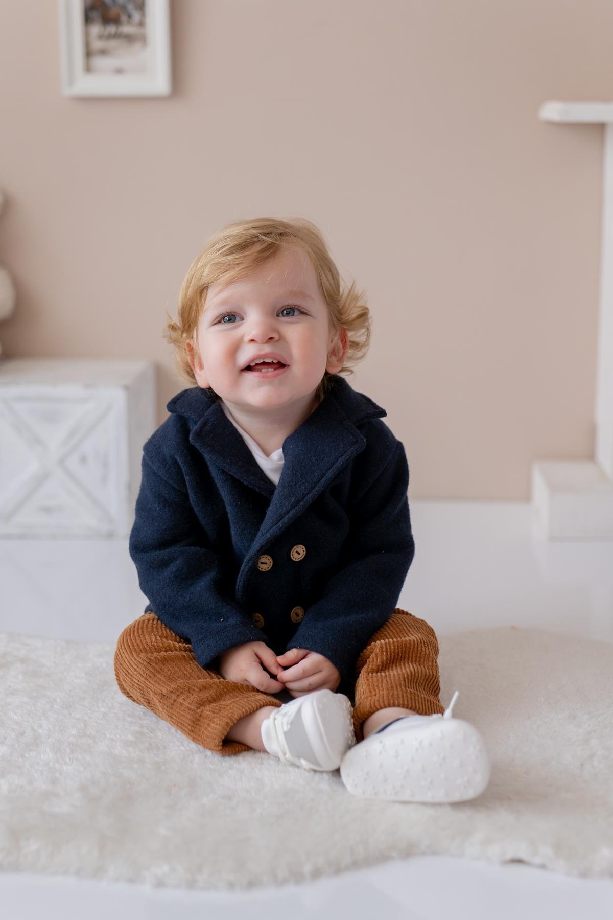 Erkek Bebek Örme Ceket - Lacivert