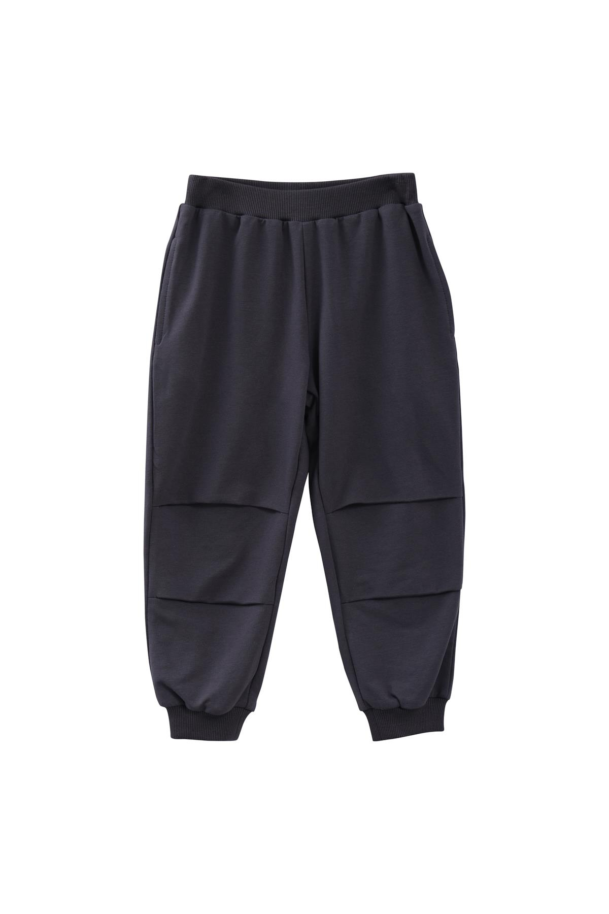 Erkek Bebek Pile Detaylı Eşofman Altı - Antrasit