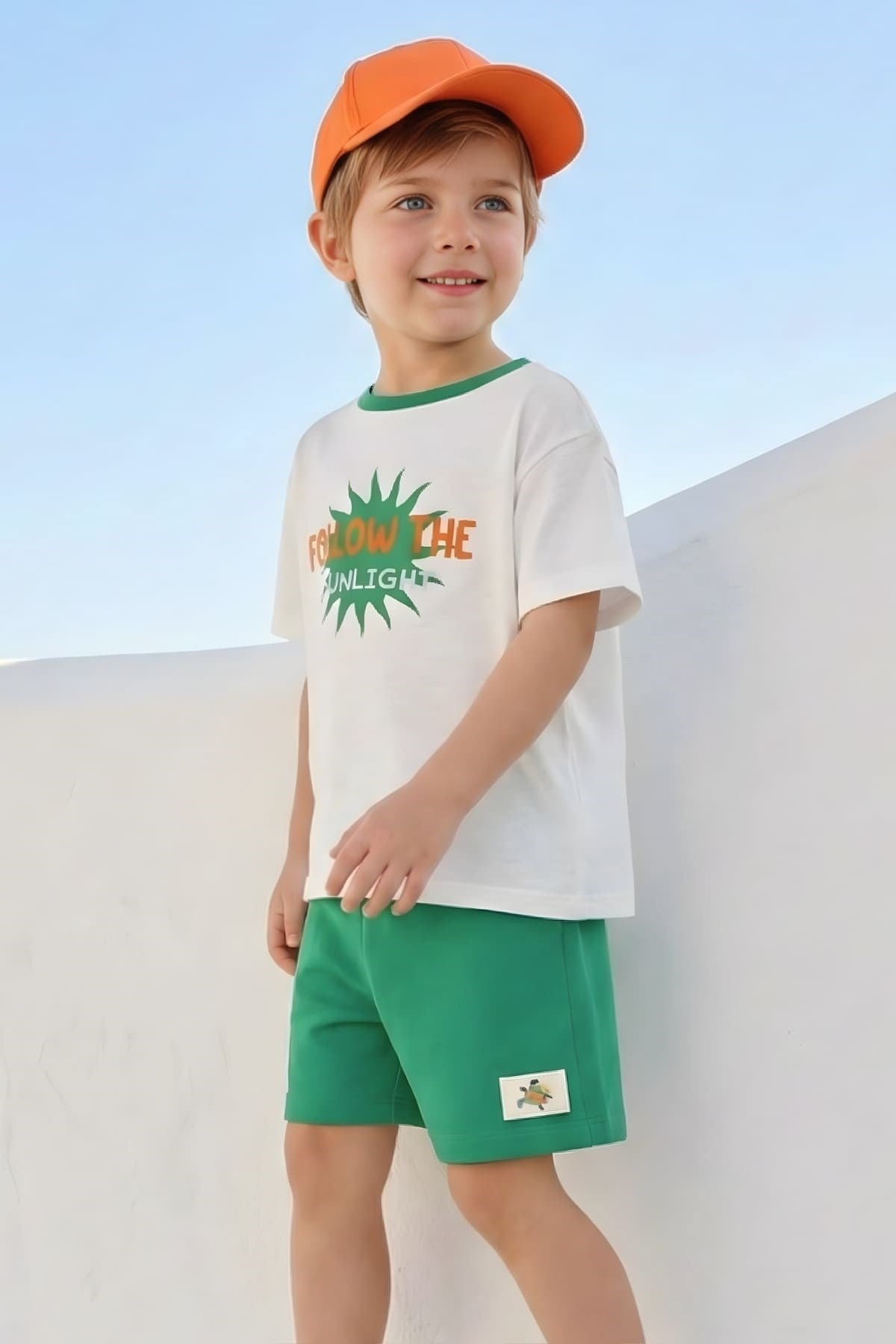 Erkek Çocuk Basic Şort   - Yeşil