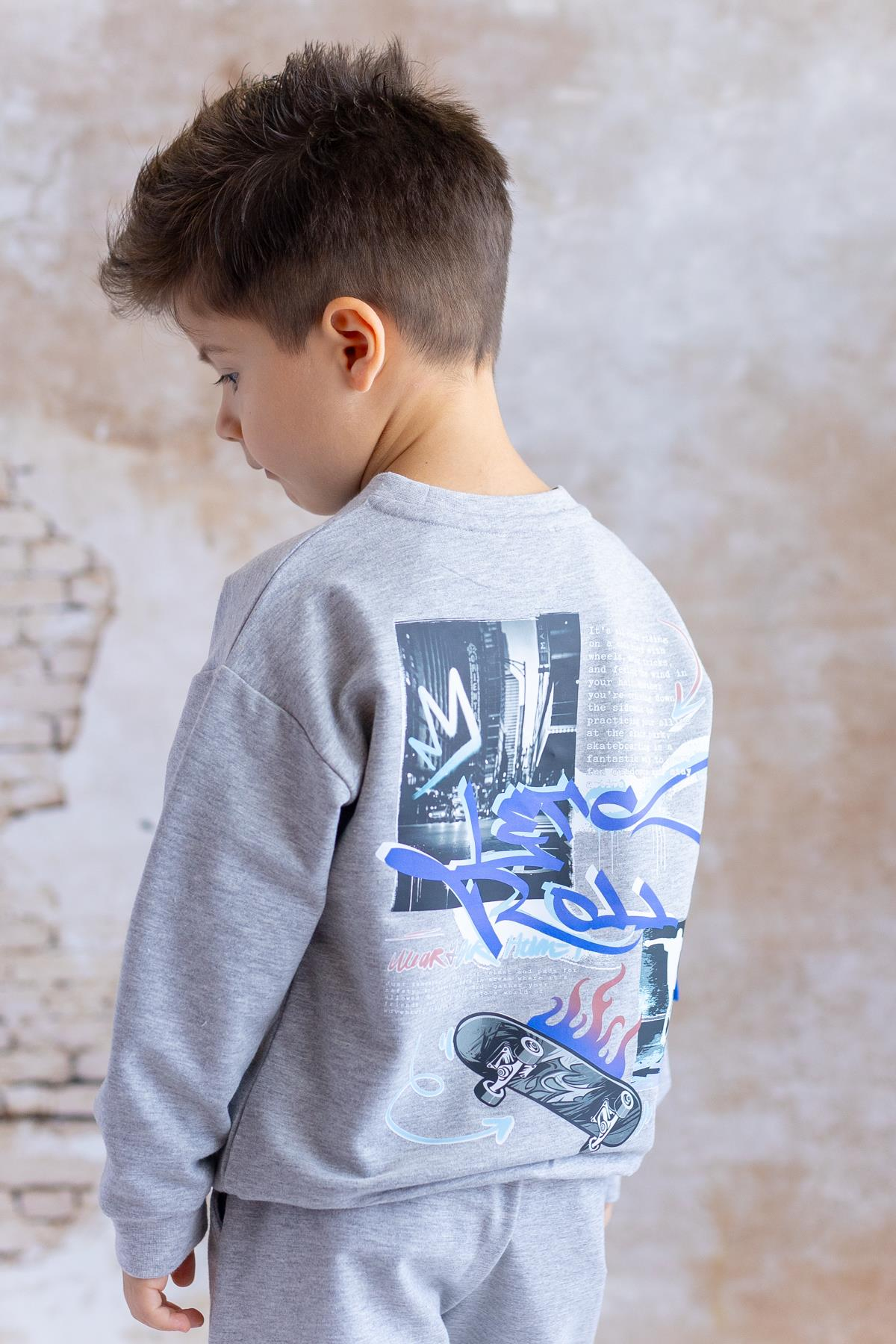 Erkek Çocuk Cep Detaylı Sweatshirt - Grimelanj