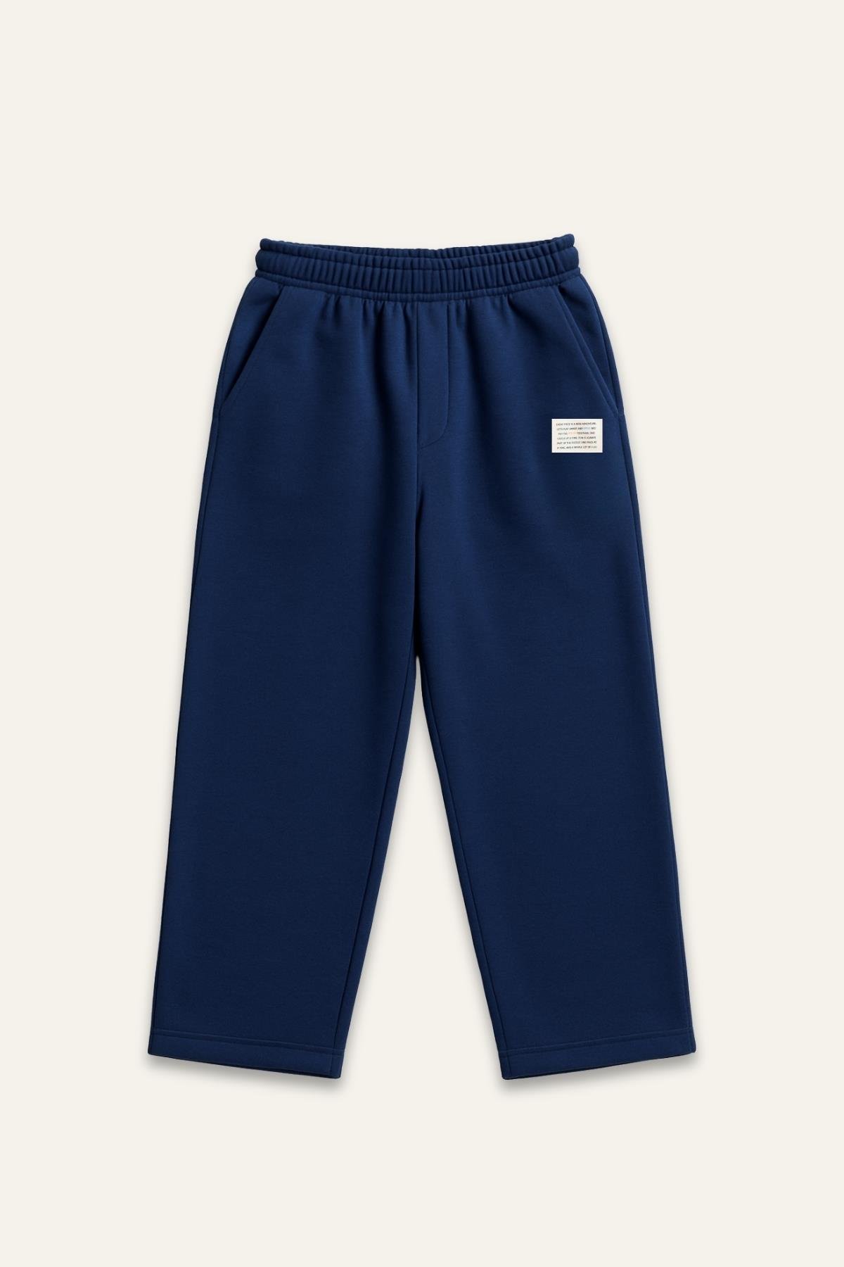 Erkek Çocuk Düz Paça Fırçalı Tek Alt  - Lacivert