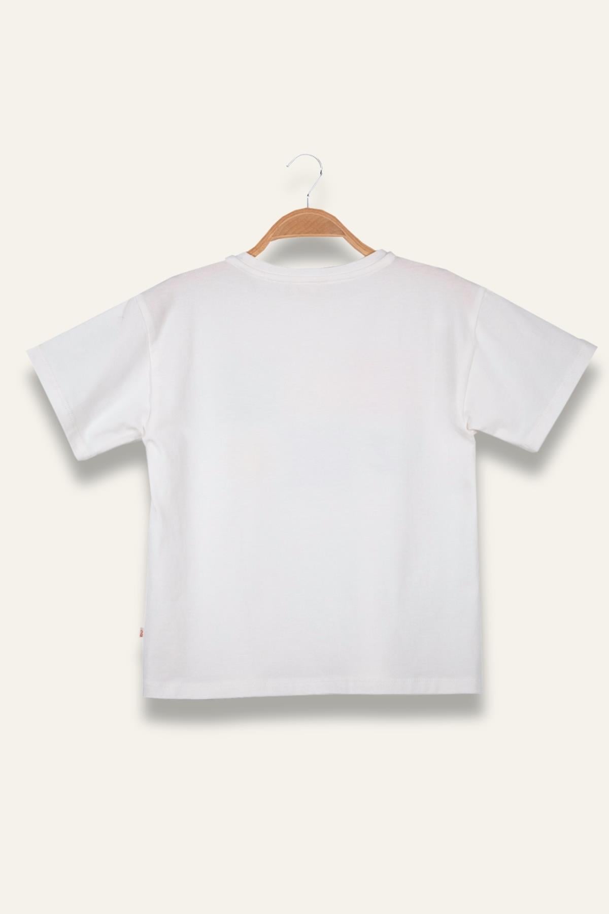 Erkek Çoçuk Future Baskılı T-Shirt - Ekru