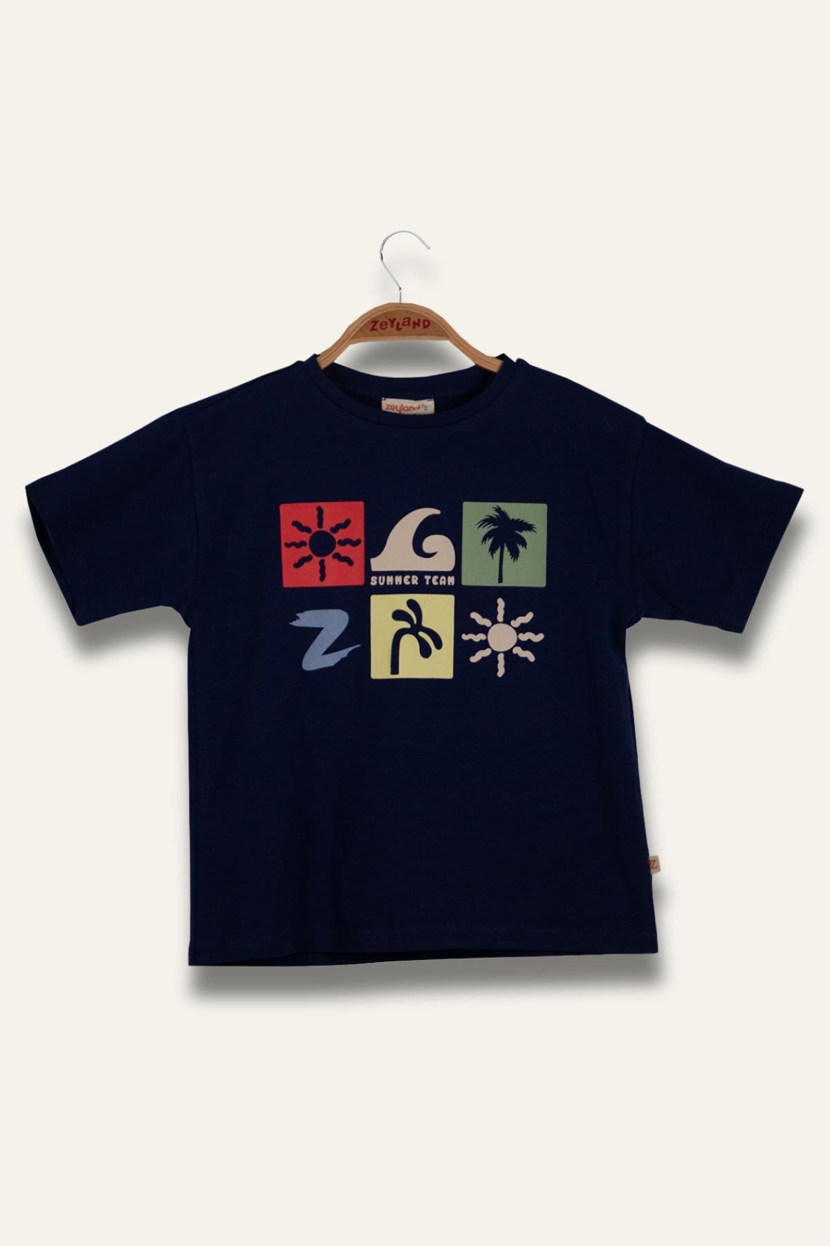 Erkek Çoçuk Future Baskılı T-Shirt - Lacivert