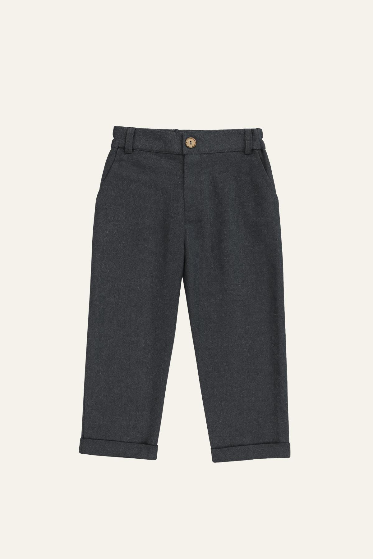 Erkek Çocuk İnce Kaşe Klasik Pantalon  - Antrasit