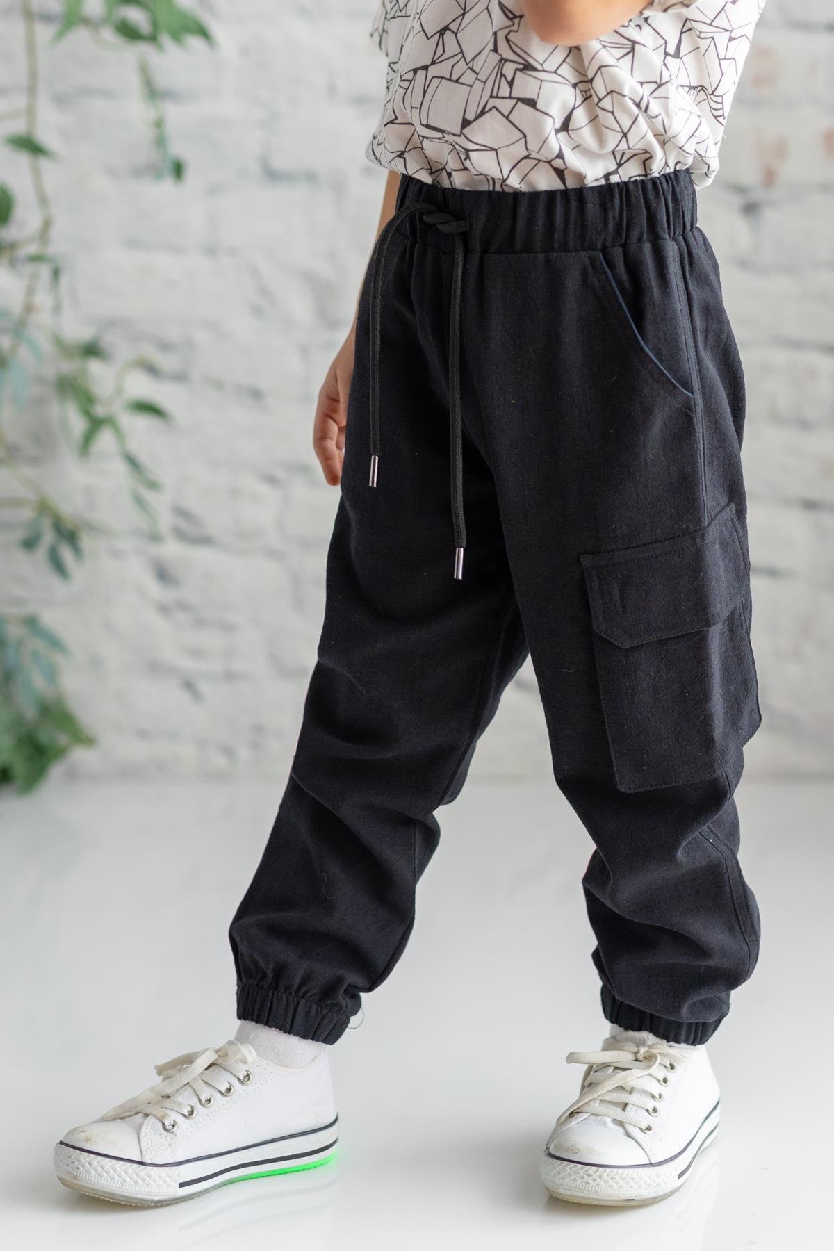 Erkek Çocuk Kargo Cepli Jogger Pantolon