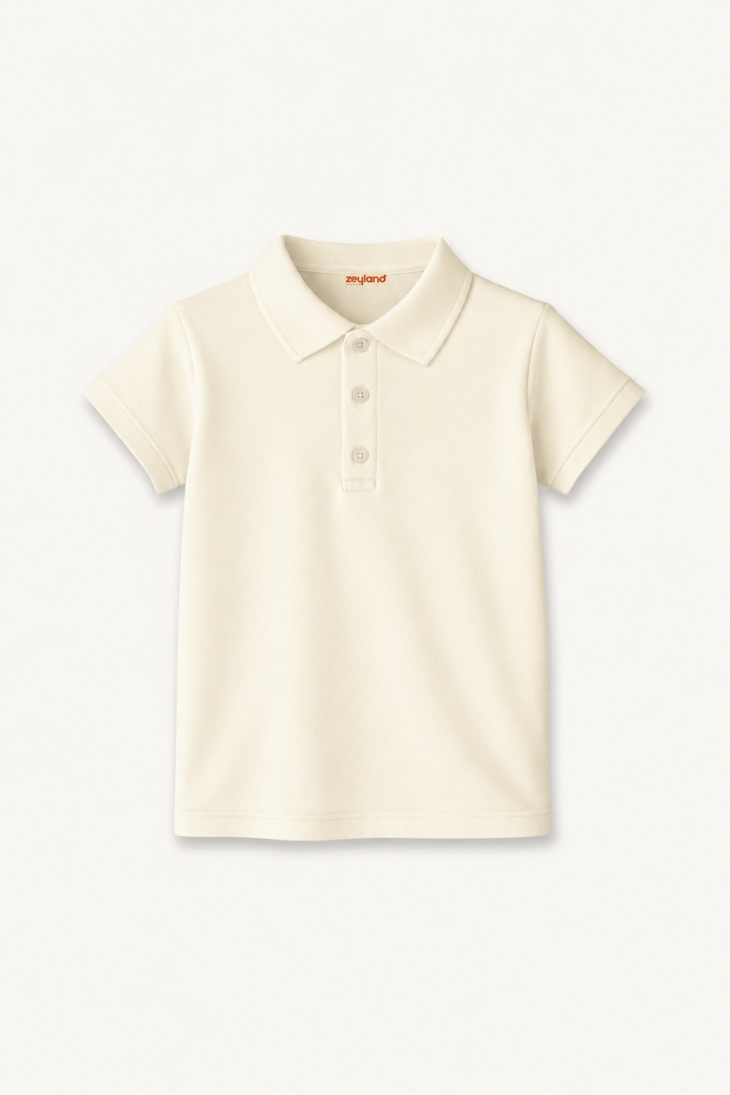 Erkek  Çocuk Kısa Kollu Polo Yaka Tshirt  - Ekru