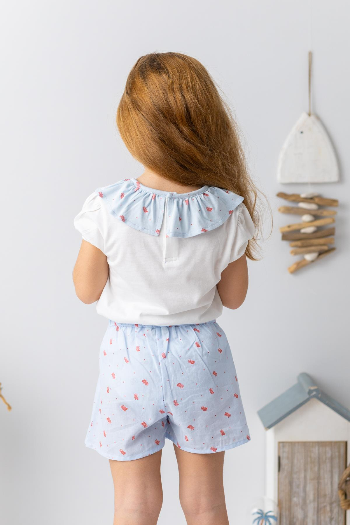 Kız Bebek Fırfırlı Şort Etek - Desenli