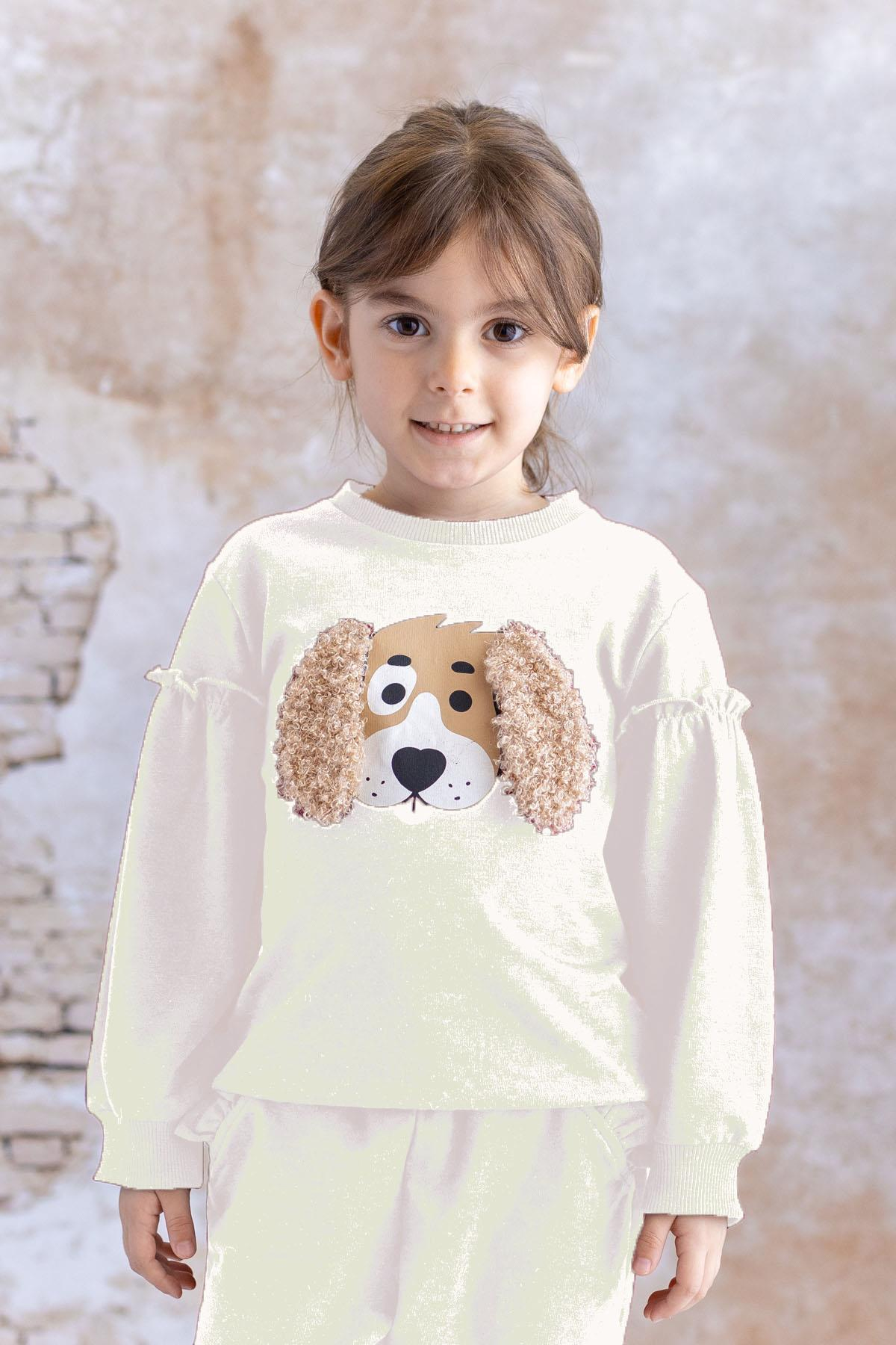 Kız Bebek Kulak Detaylı Sweatshirt - Skasar