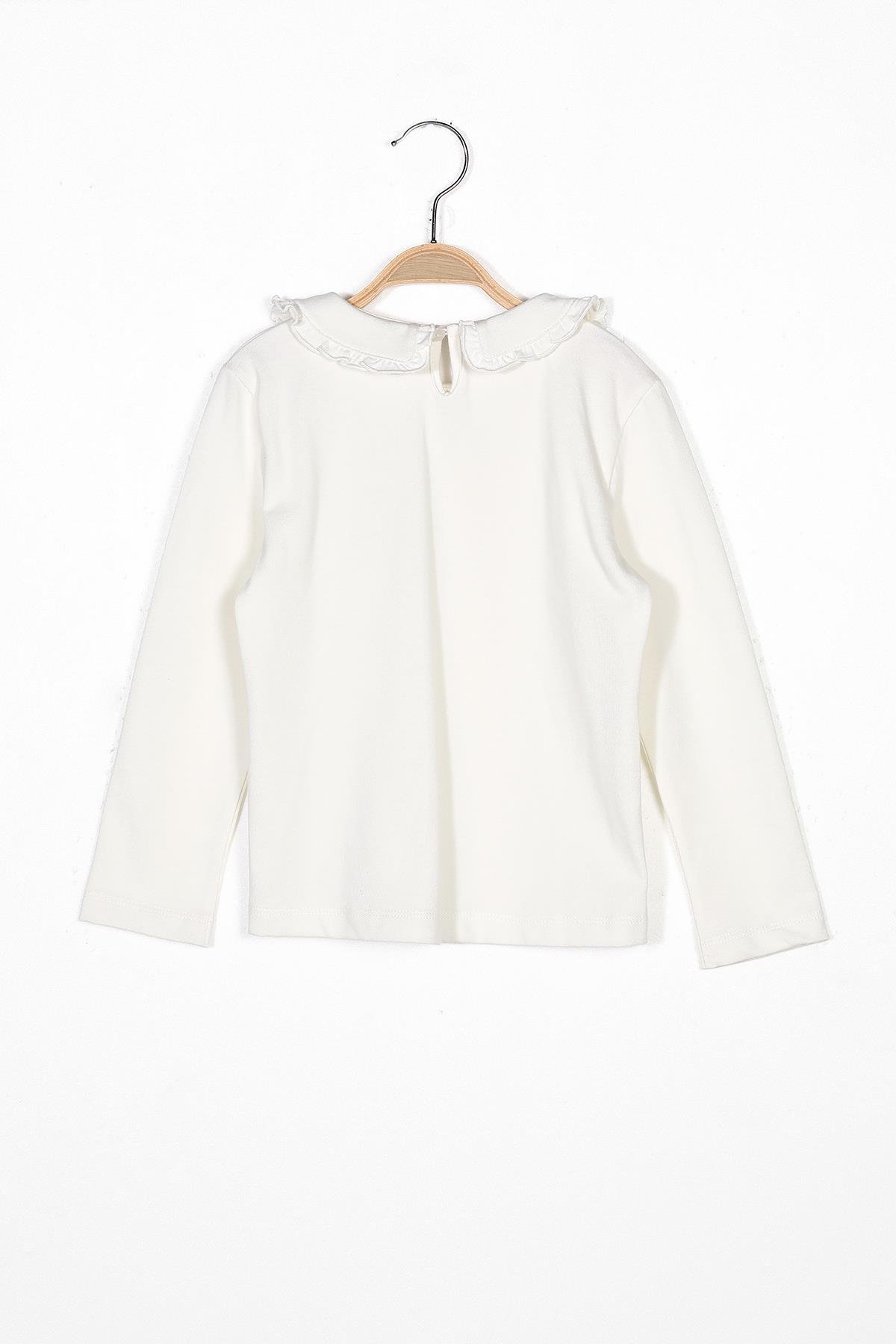 Kız Bebek Yaka Nakış Detaylı Bluz - Skasar