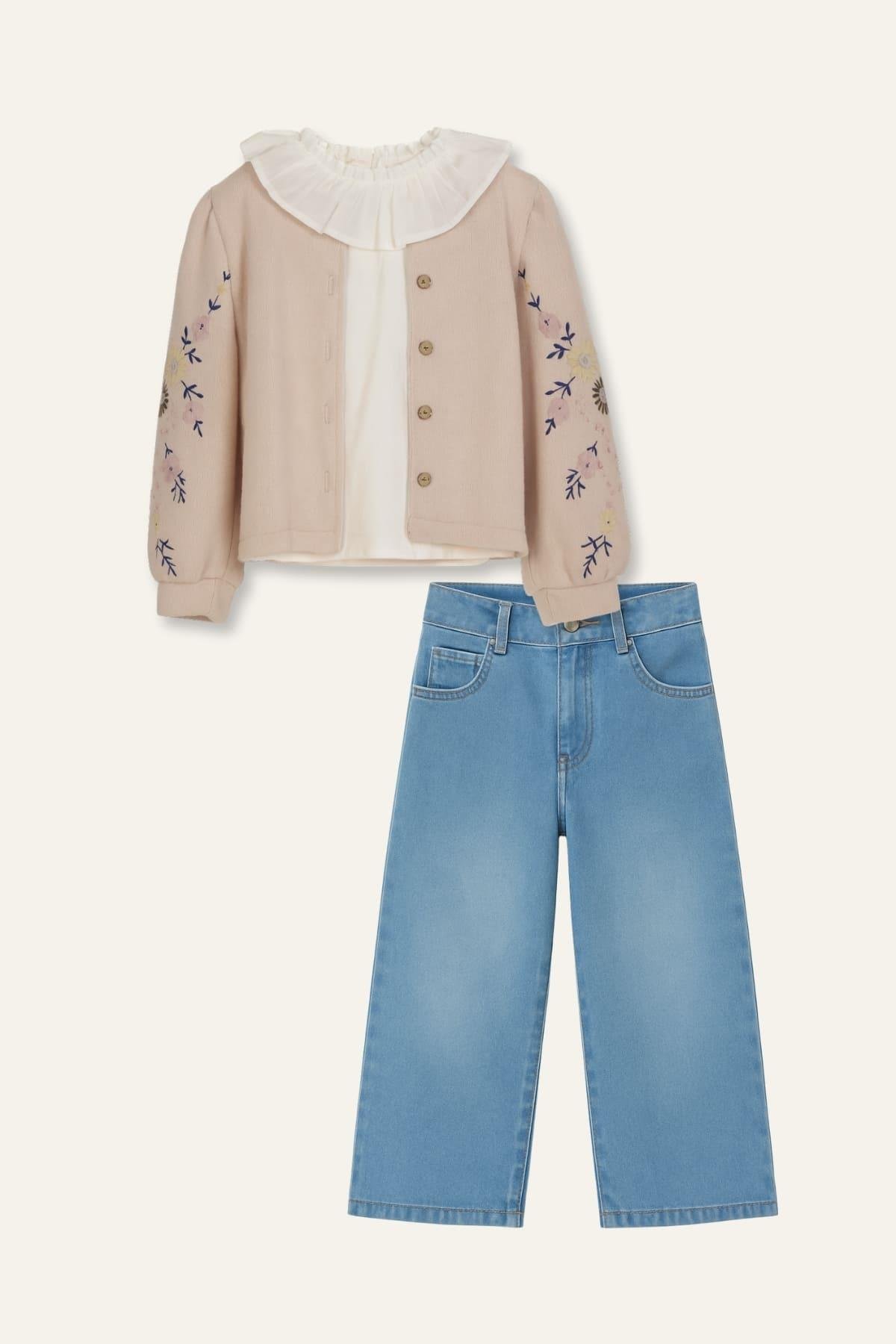 Kız Çocuk 3lü Takım  - Bej